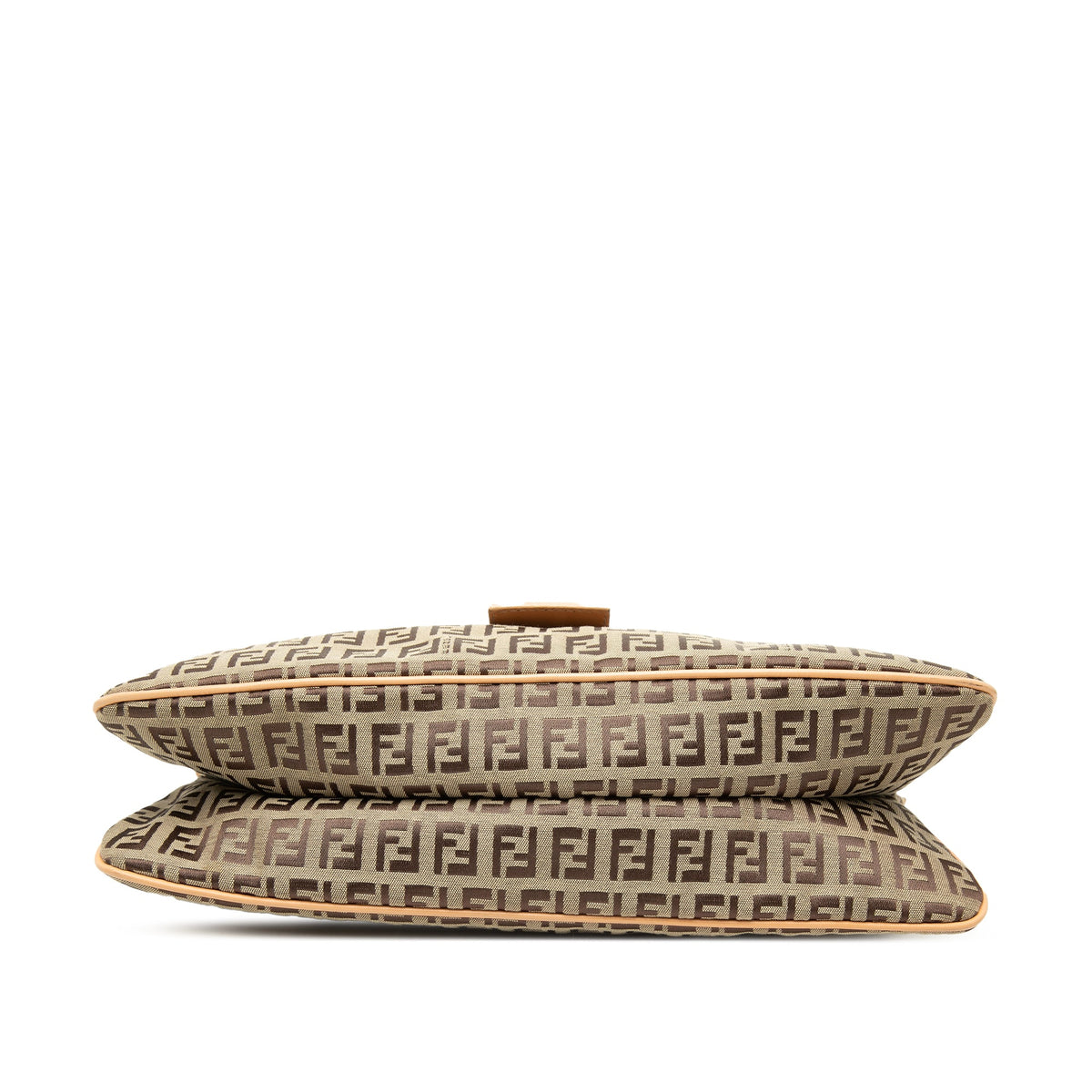Fendi Zucchino Canvas Double Flap Shoulder Bag