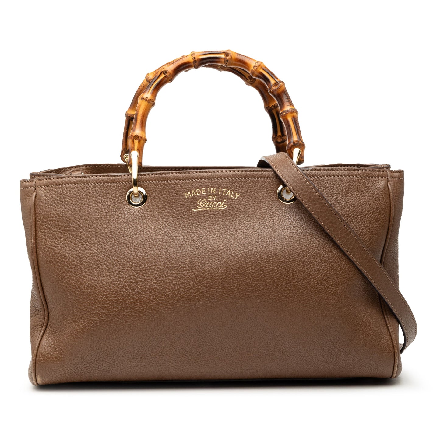 Gucci Medium Calfskin Bamboo Shopper Satchel