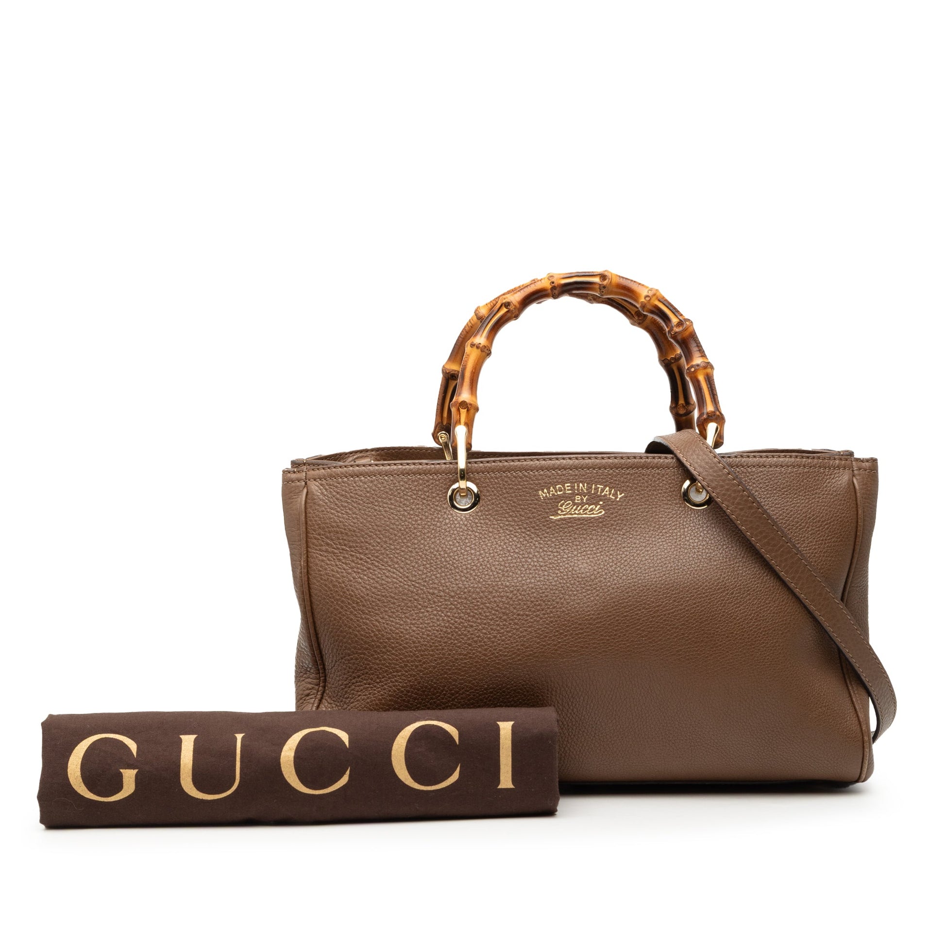 Gucci Medium Calfskin Bamboo Shopper Satchel