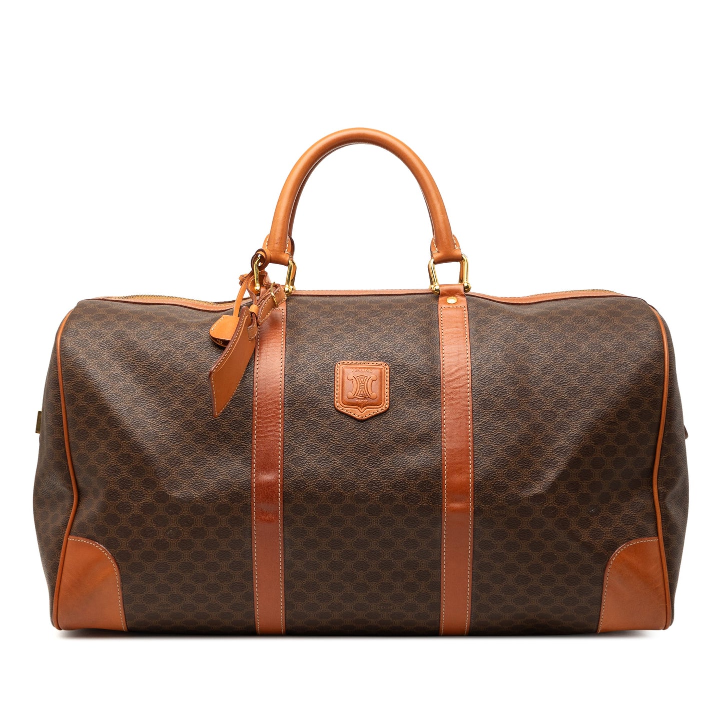 Celine Macadam Coated Canvas Boston Bag
