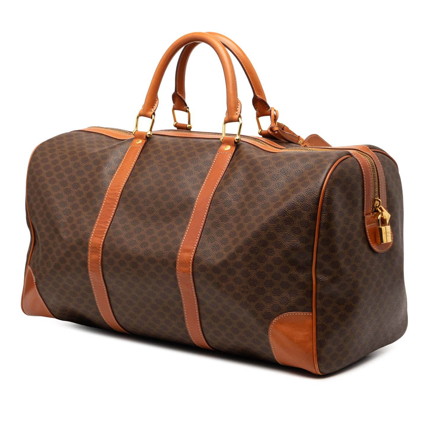 Celine Macadam Coated Canvas Boston Bag
