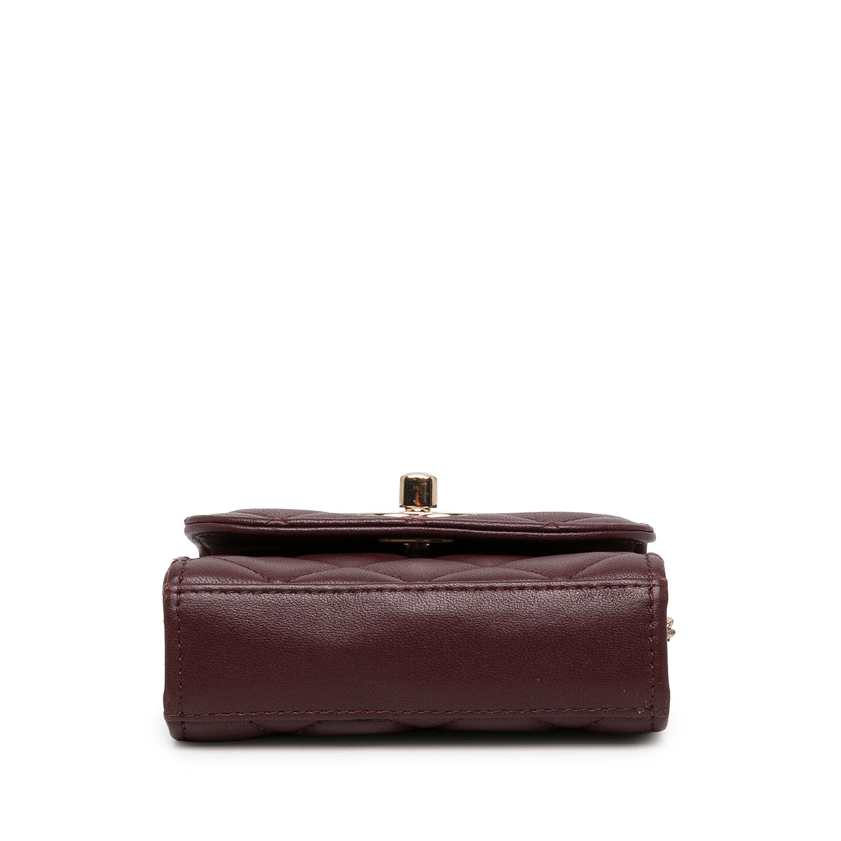 Chanel Mini Quilted Lambskin Trendy CC Clutch With Chain — Red
