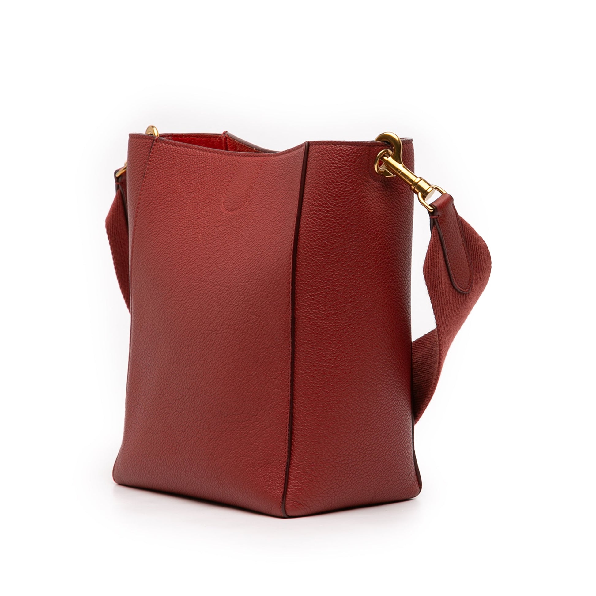 Celine Small Leather Seau Sangle Bucket Bag