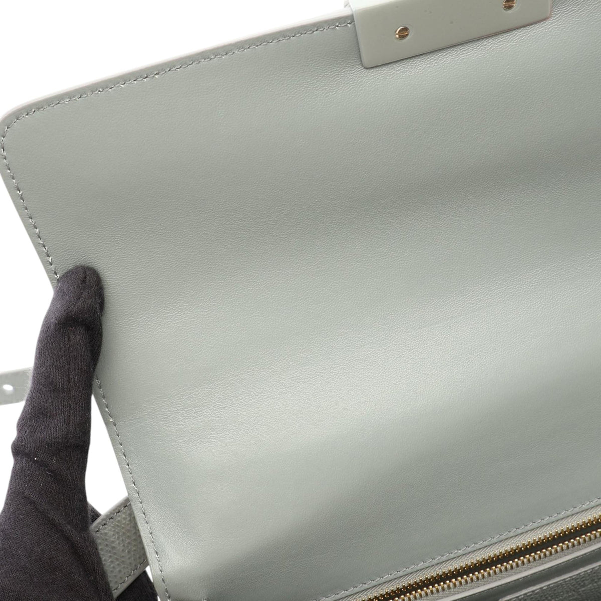 Dior Leather 30 Montaigne Box Bag — Gray