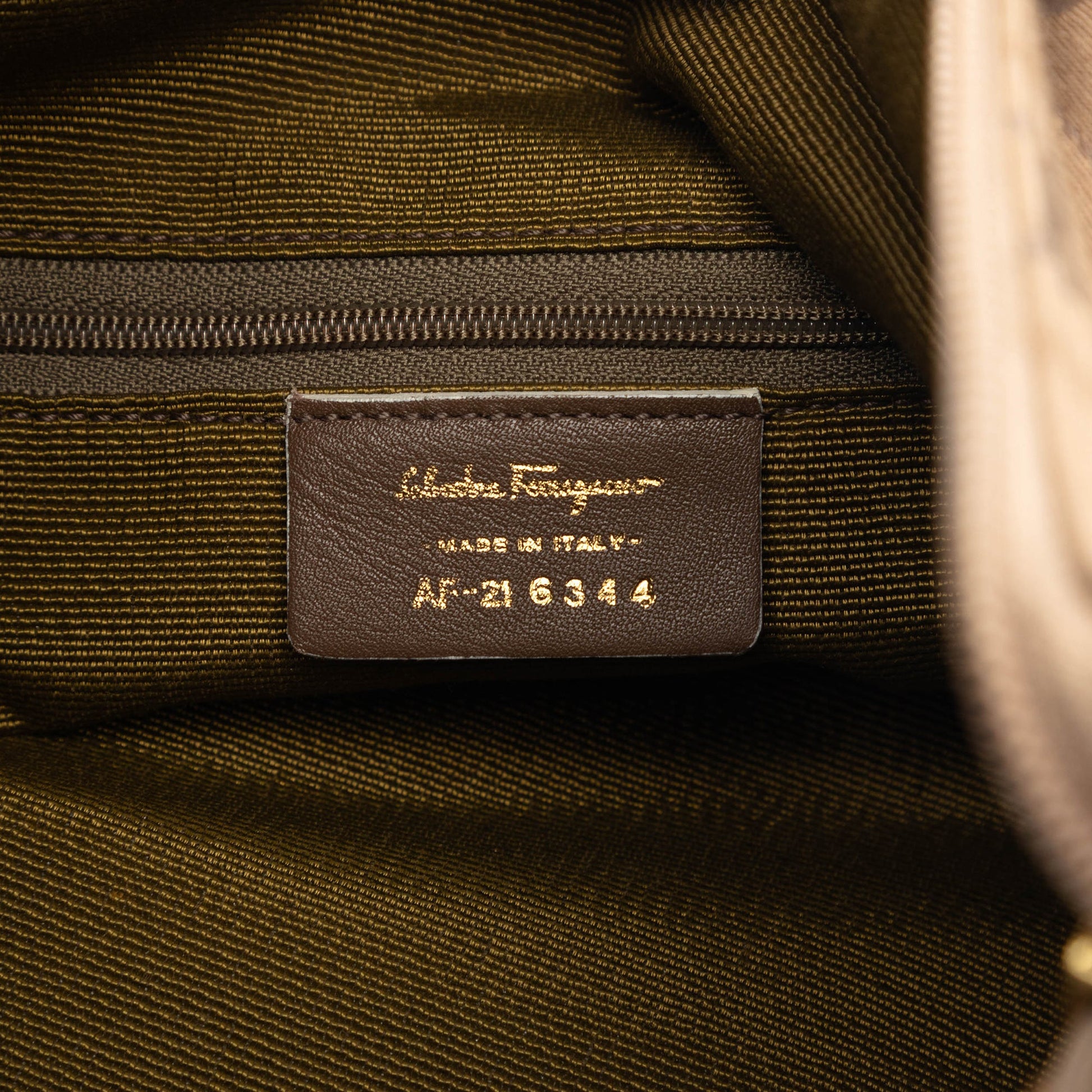 Gancini Canvas Shoulder Bag