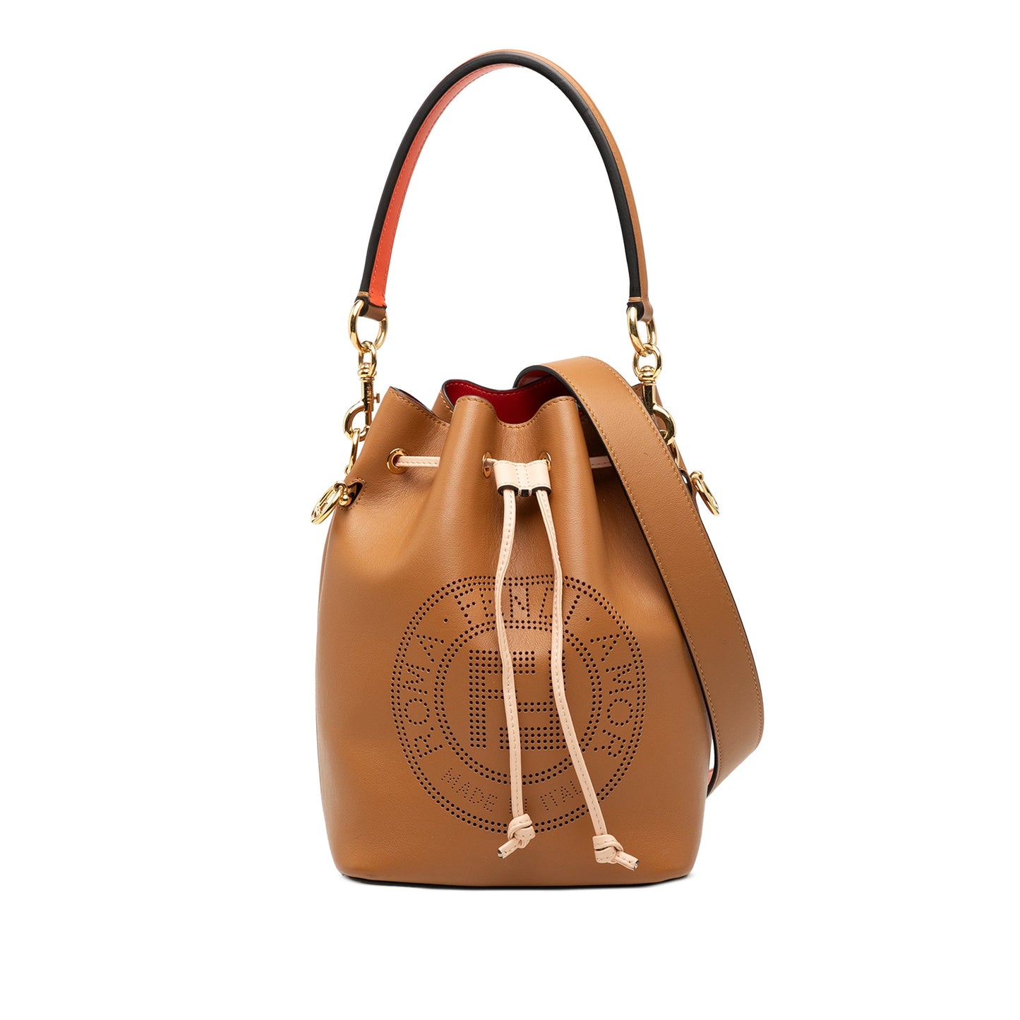 Fendi Small Perforated Leather Mon Tresor Bucket Bag