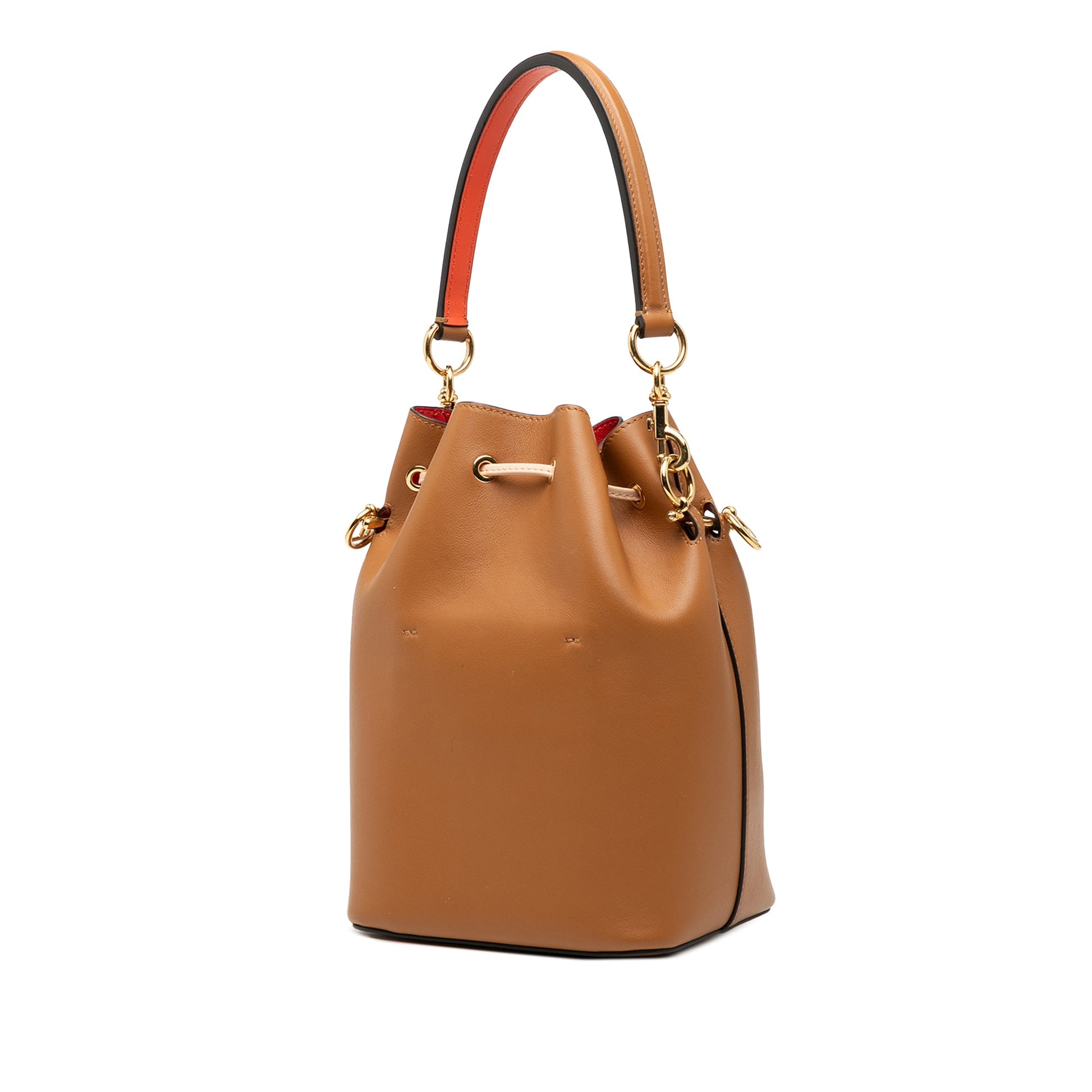 Fendi Small Perforated Leather Mon Tresor Bucket Bag