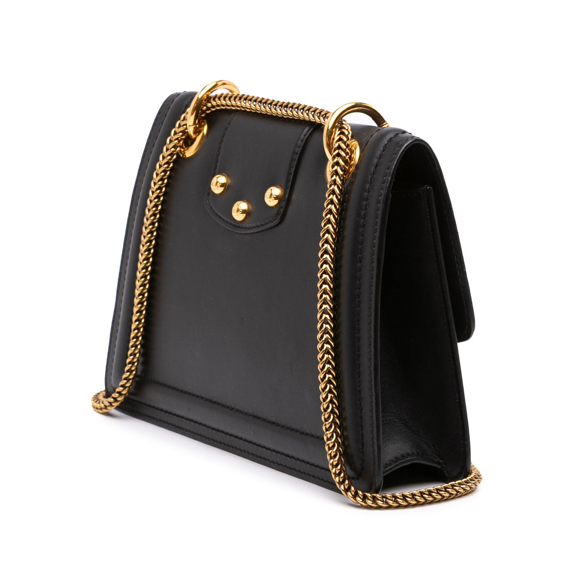 Dolce & Gabbana Calfskin DG Amore Crossbody — Black