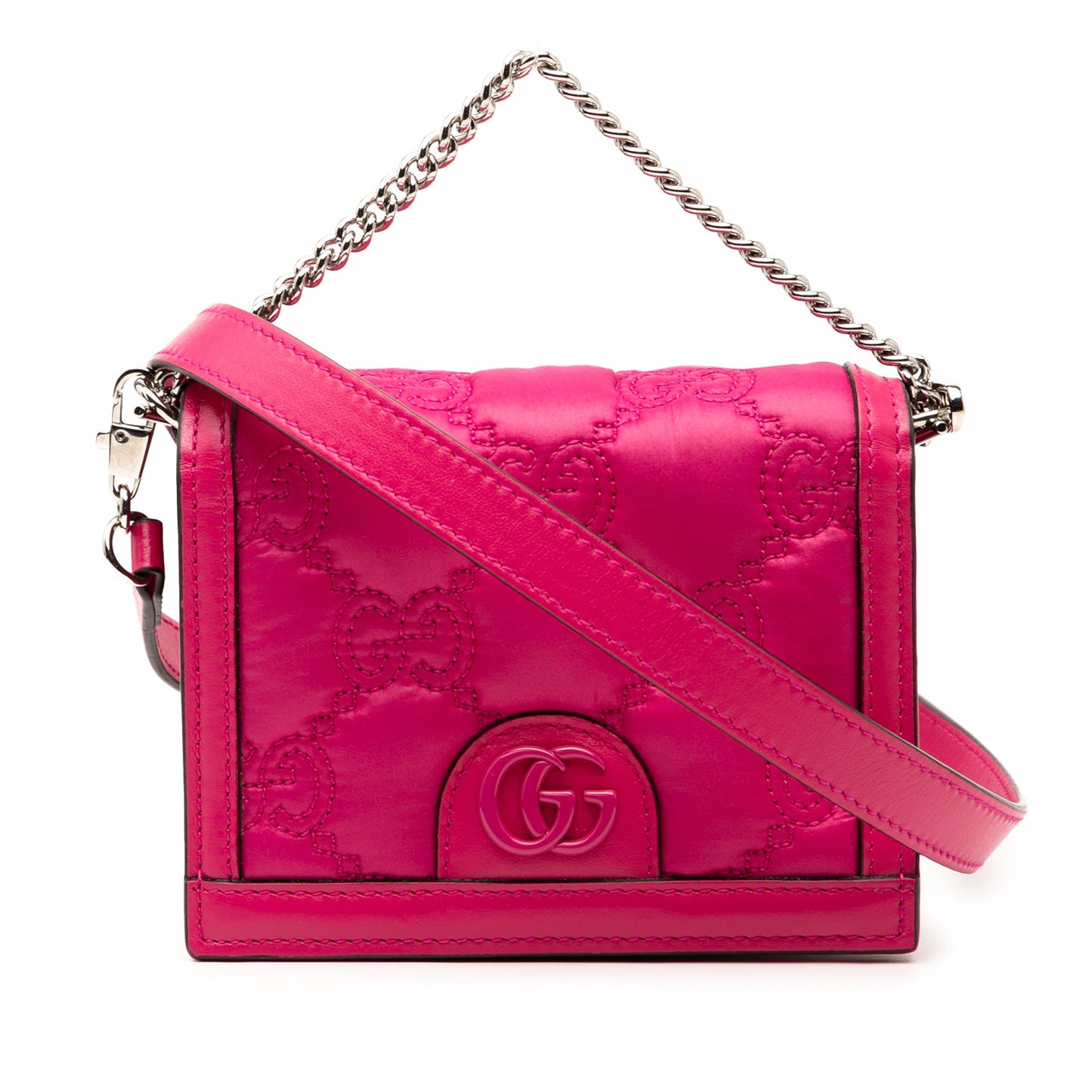 Gucci Mini GG Embossed Leather Satchel
