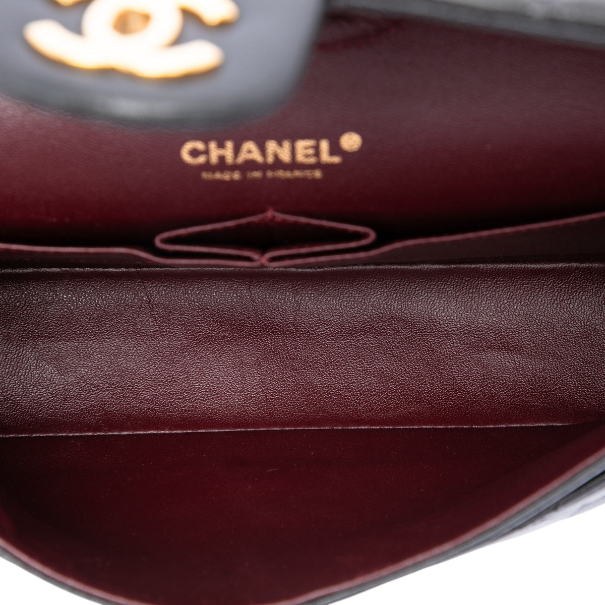 Chanel Medium Classic Lambskin Double Flap — Black