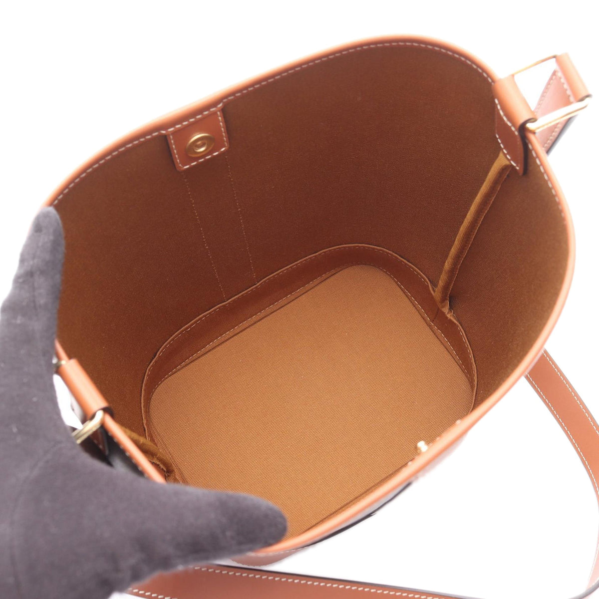 Celine Small Triomphe Coated Canvas Bucket Bag