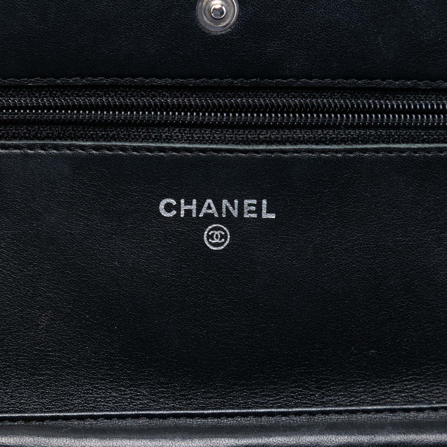 Chanel CC Quilted Patent Wallet On Chain