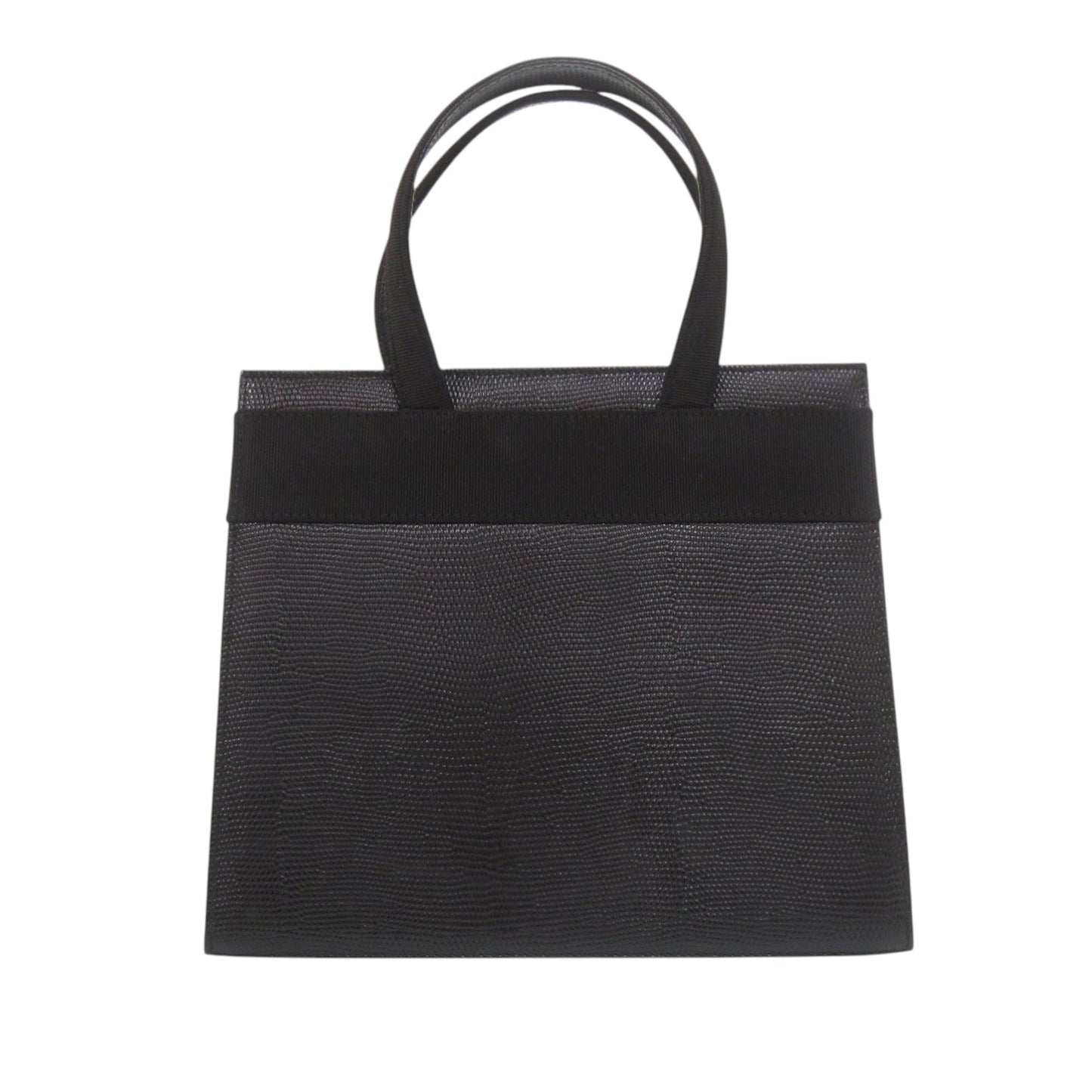 Ferragamo Lizard Embossed Leather Vara Bow Satchel