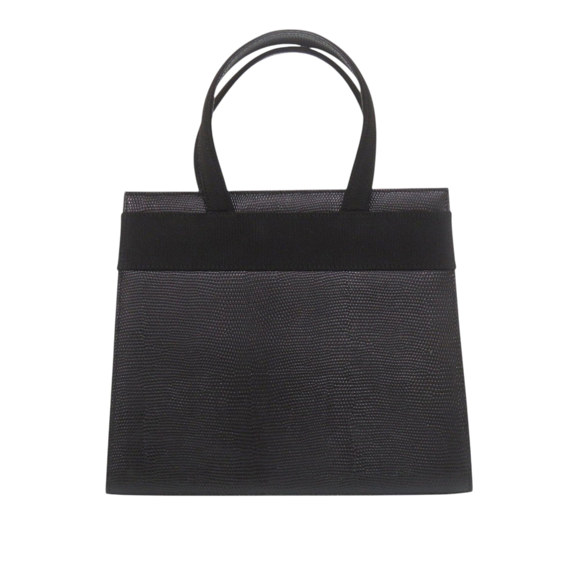 Ferragamo Lizard Embossed Leather Vara Bow Satchel