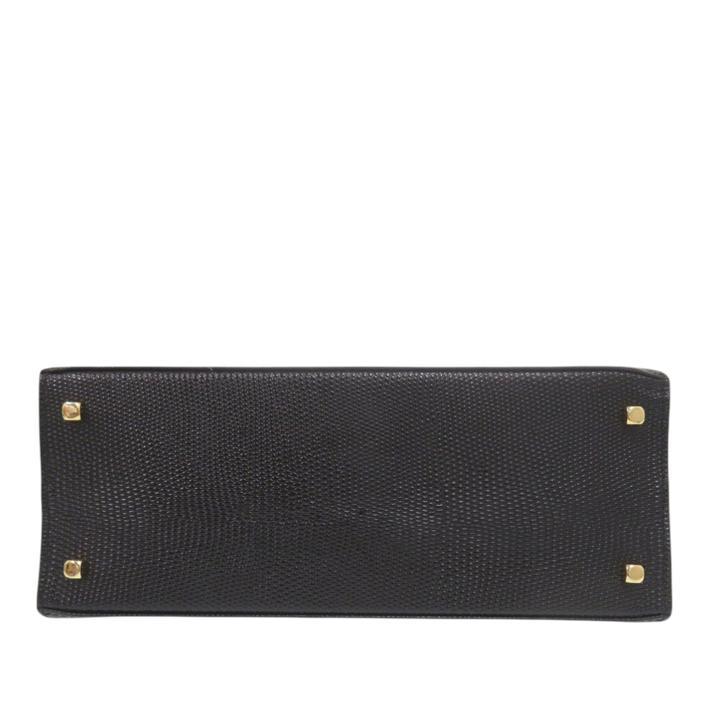 Ferragamo Lizard Embossed Leather Vara Bow Satchel