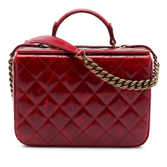 Chanel CC Quilted Glazed Calfskin Rita Vanity Case