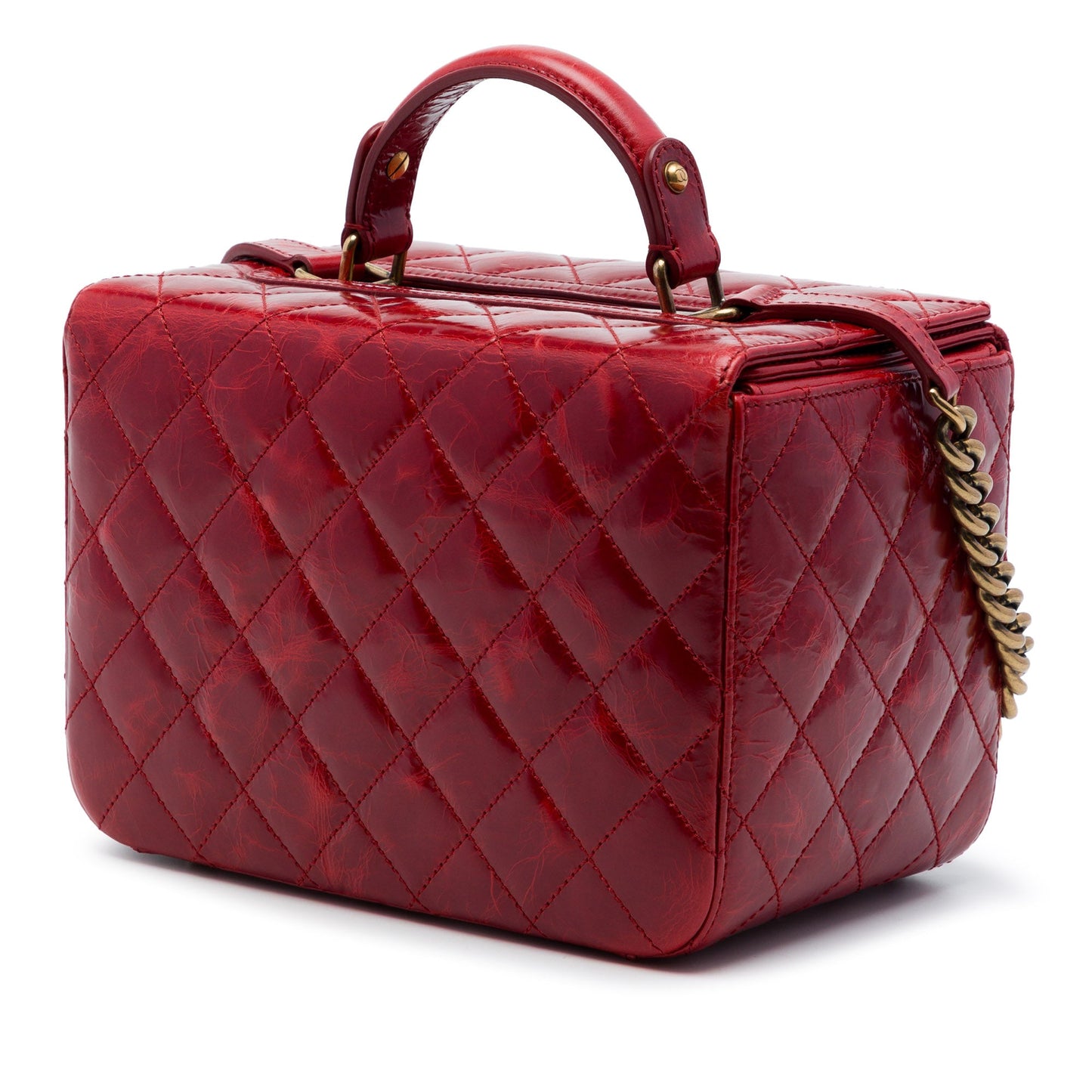 Chanel CC Quilted Glazed Calfskin Rita Vanity Case