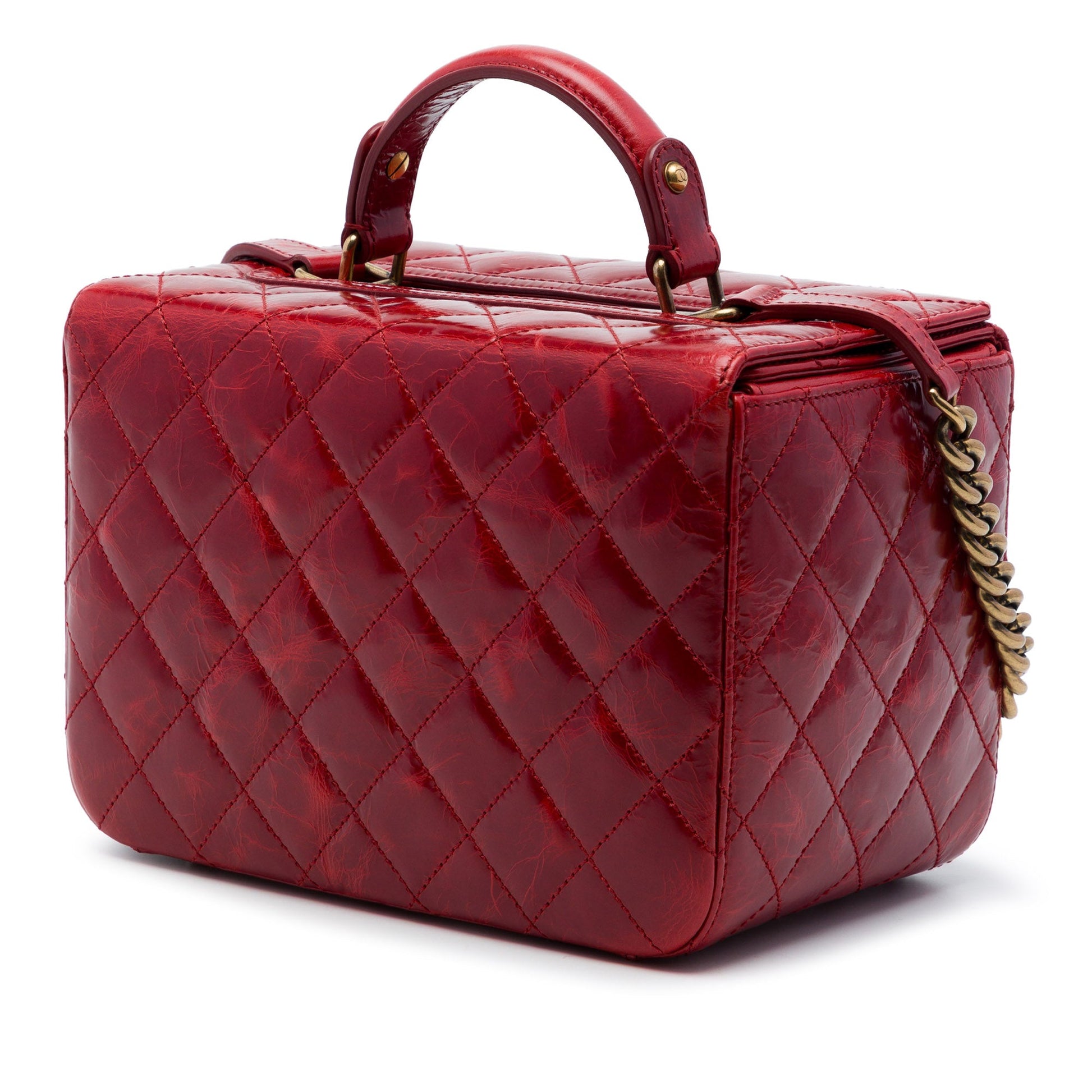 Chanel CC Quilted Glazed Calfskin Rita Vanity Case