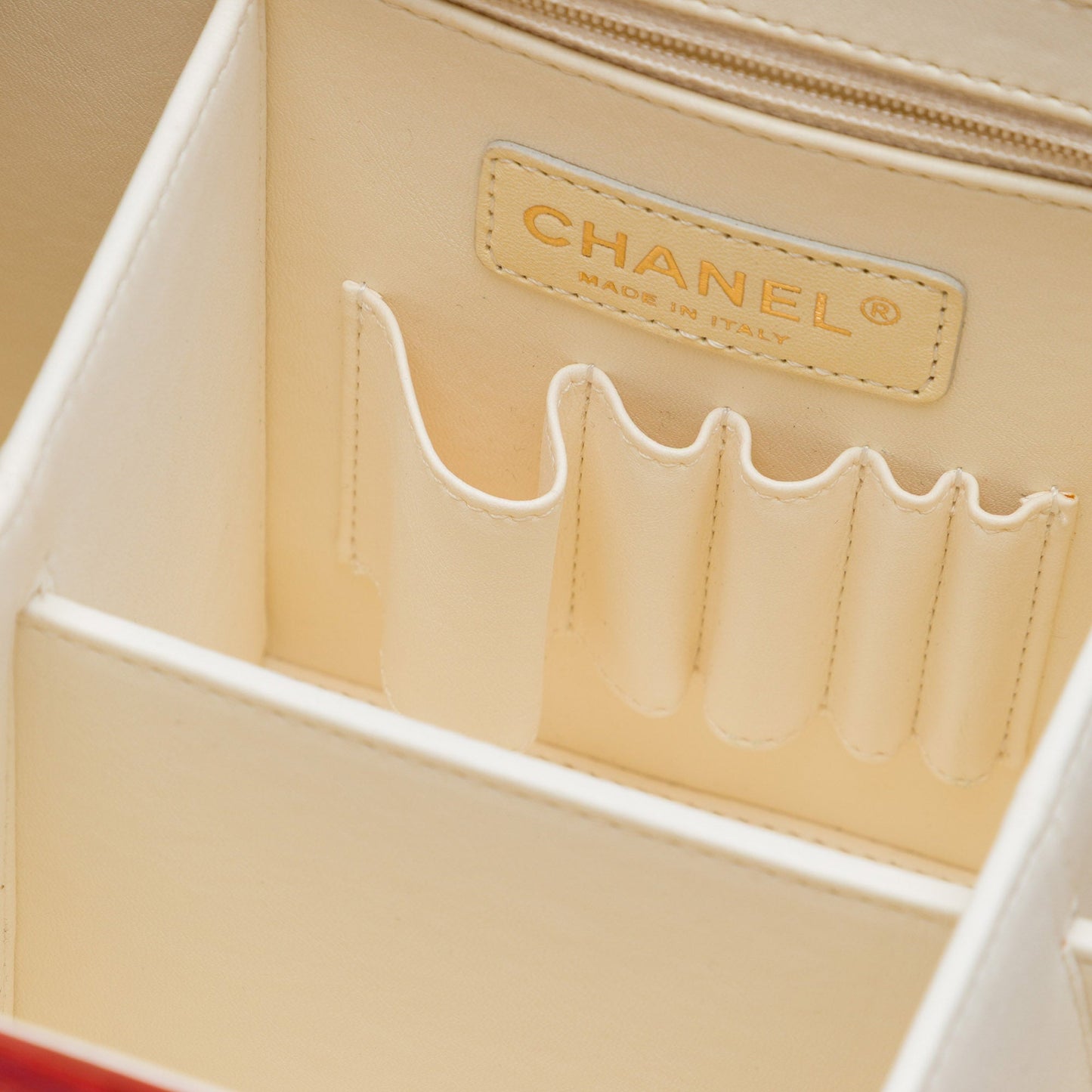 Chanel CC Quilted Glazed Calfskin Rita Vanity Case