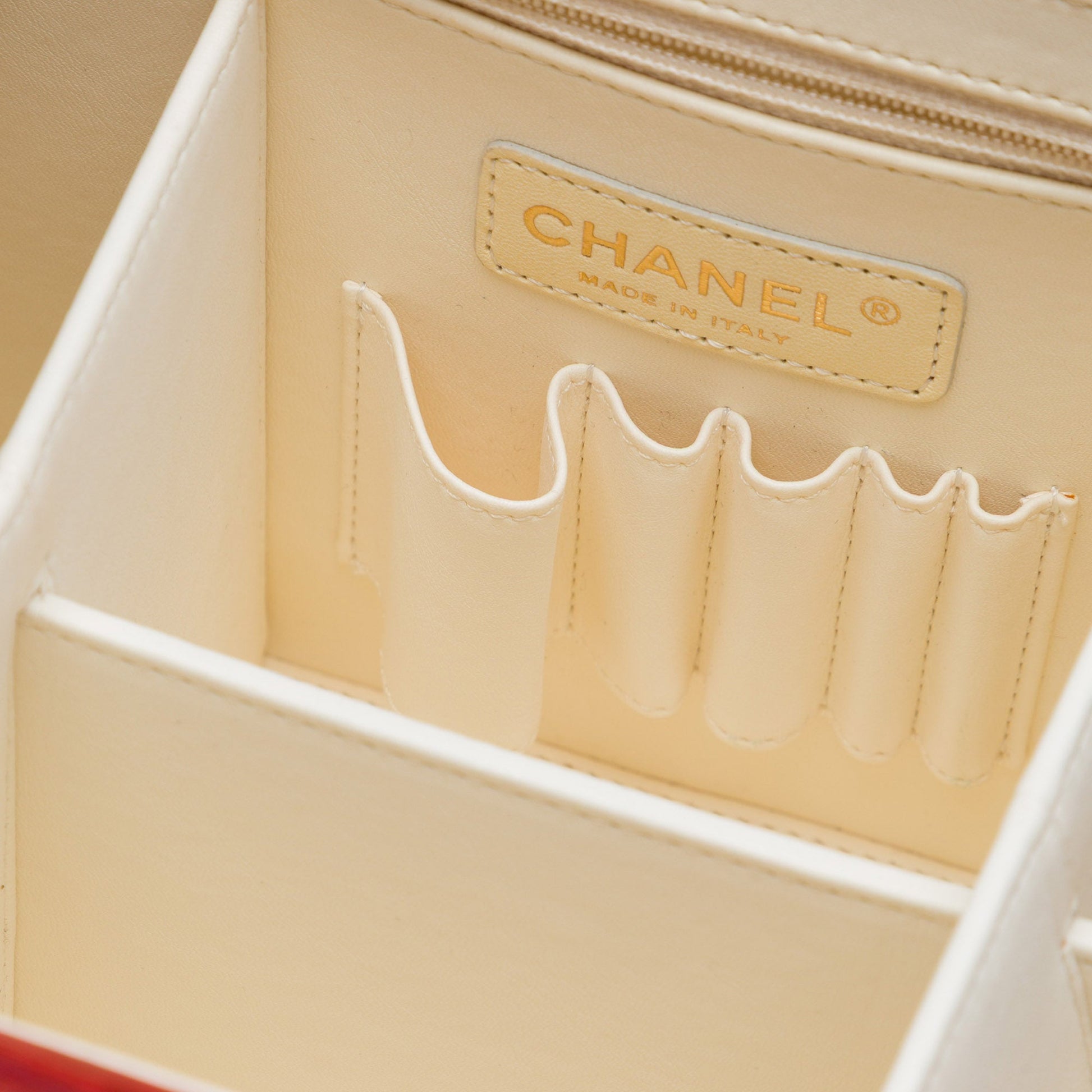 Chanel CC Quilted Glazed Calfskin Rita Vanity Case