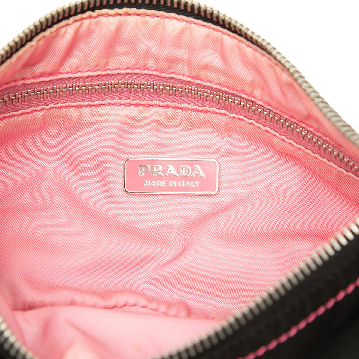 Prada Tessuto Bow Shoulder Bag — Black