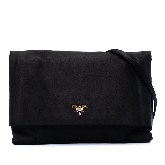 Satin Raso Flap Crossbody