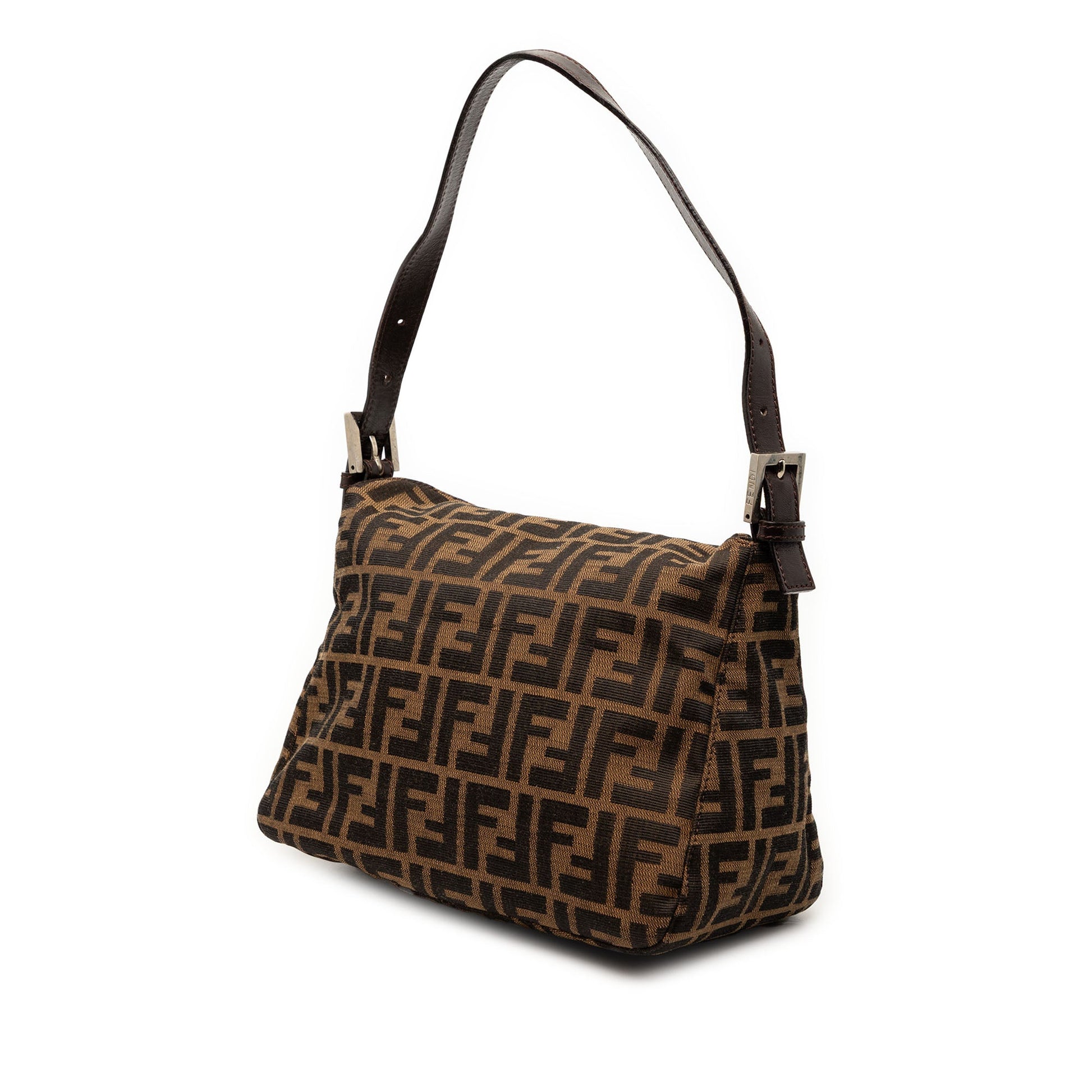 Fendi Zucca Canvas Double Flap Mamma