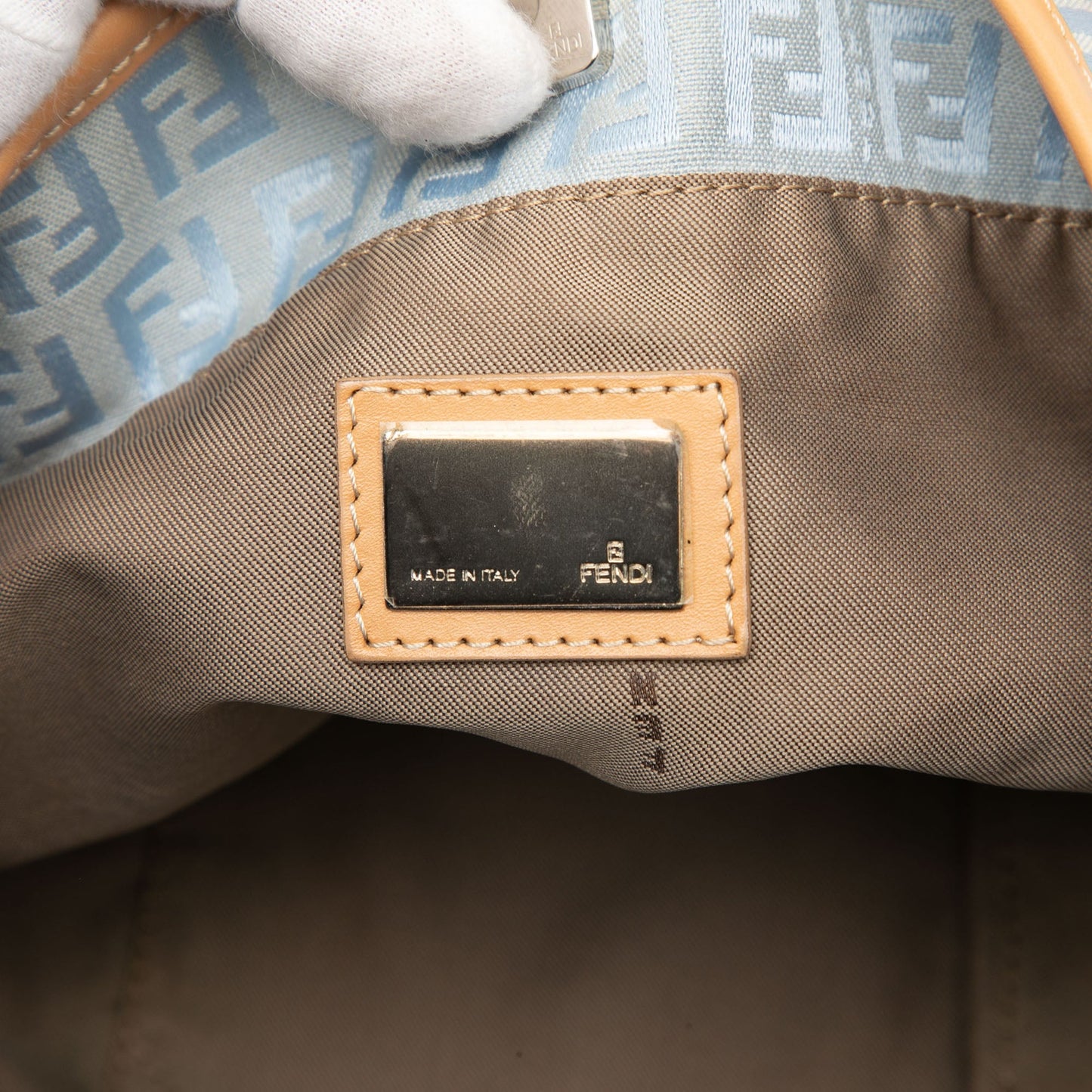 Fendi Small Zucchino Canvas Roll Tote
