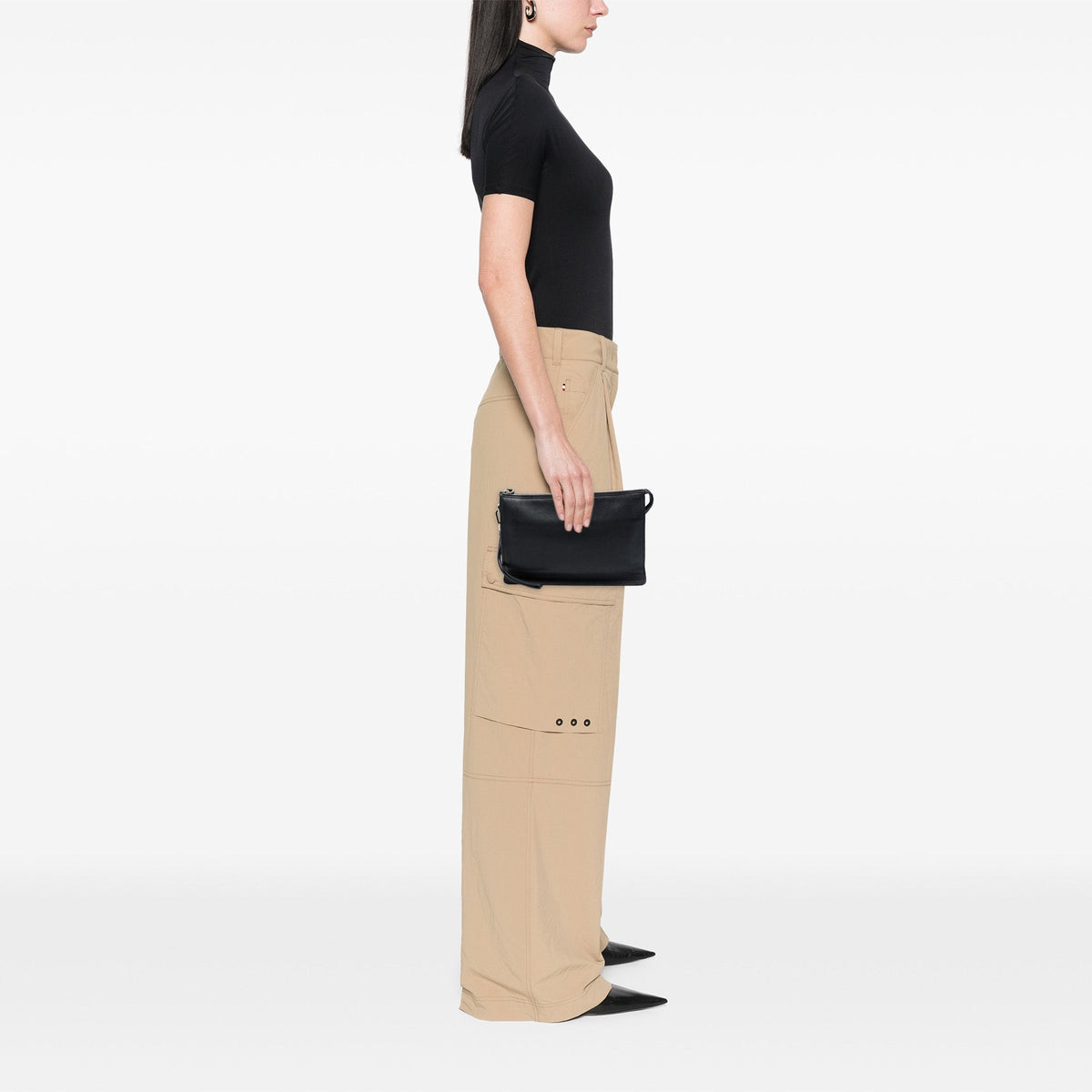 Prada Vitello Daino Wristlet Clutch