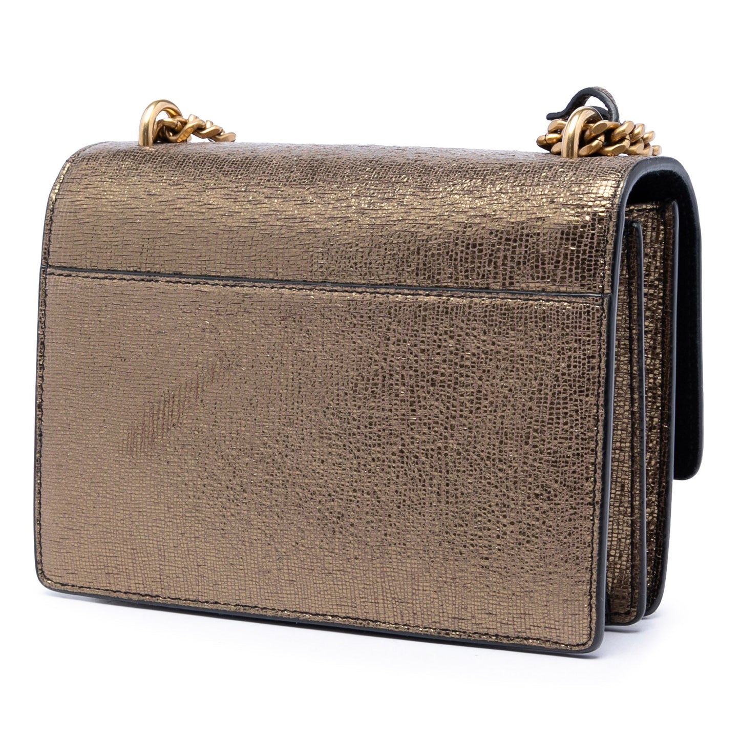 Saint Laurent Small Metallic Lizard Embossed Leather Monogram Sunset Crossbody