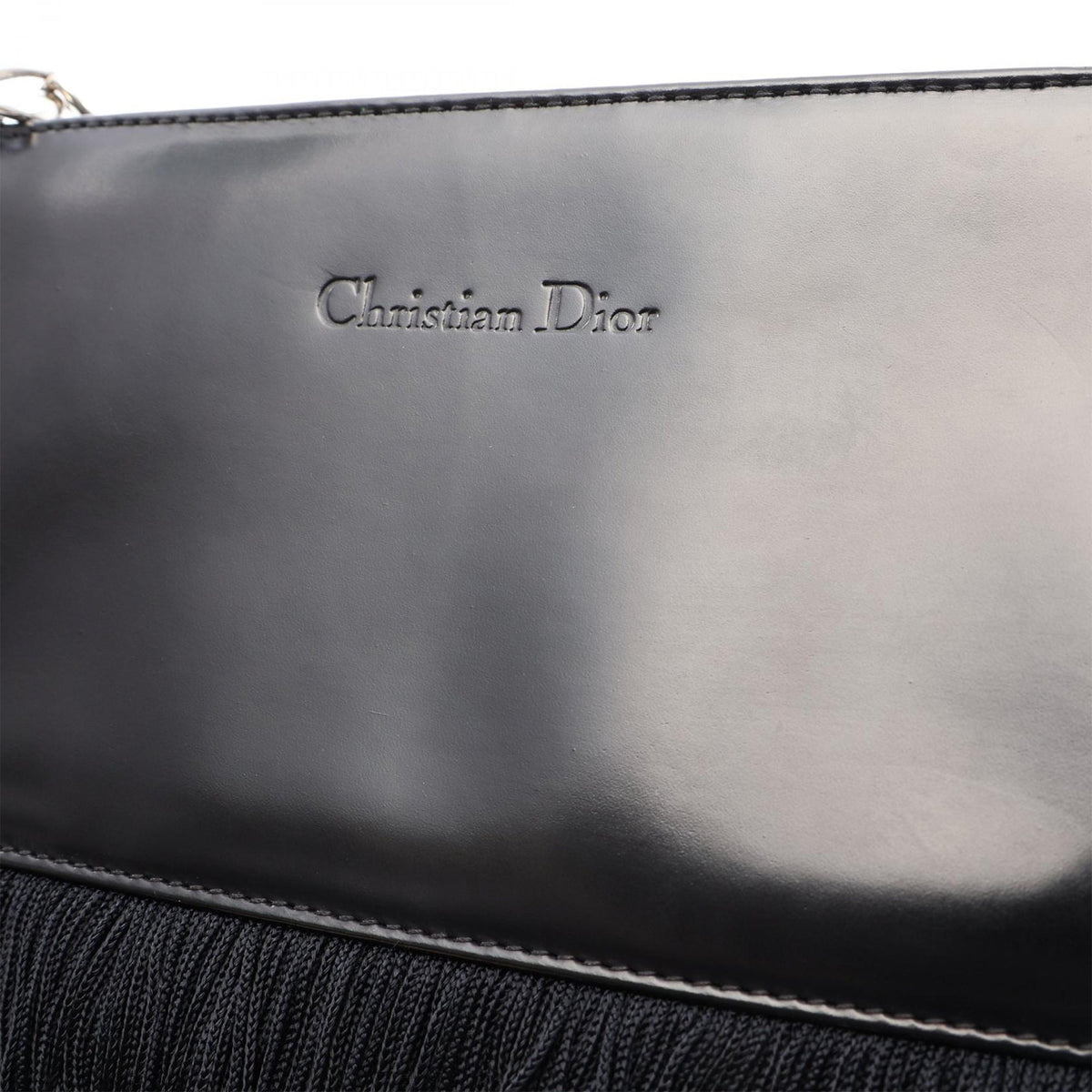 Dior Leather Fringe Chain Crossbody