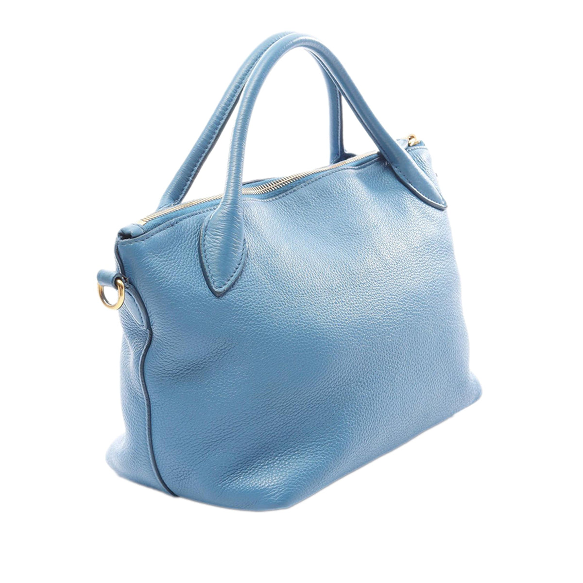 Prada Vitello Daino Satchel — Blue