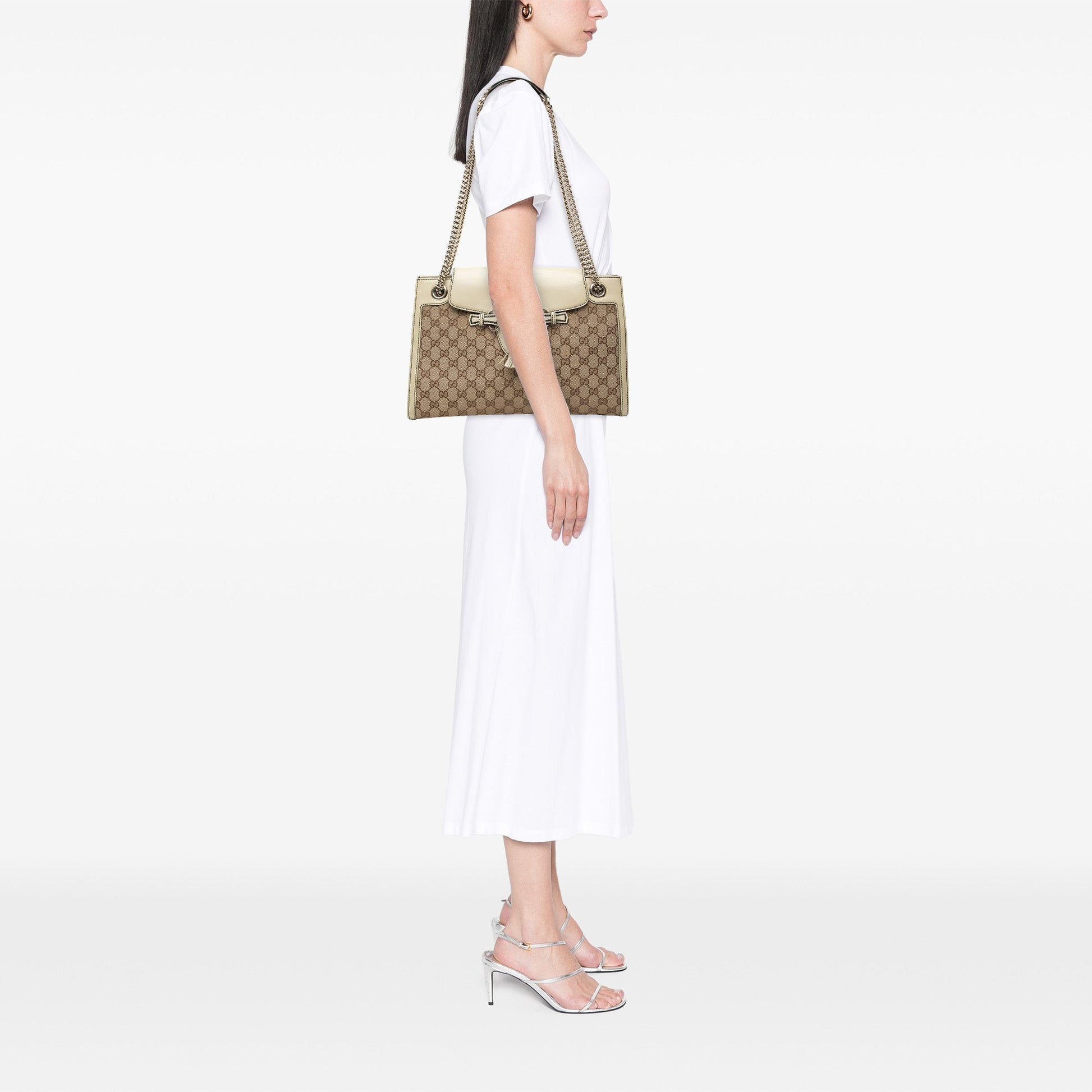 Gucci Large GG Canvas Emily Shoulder Bag