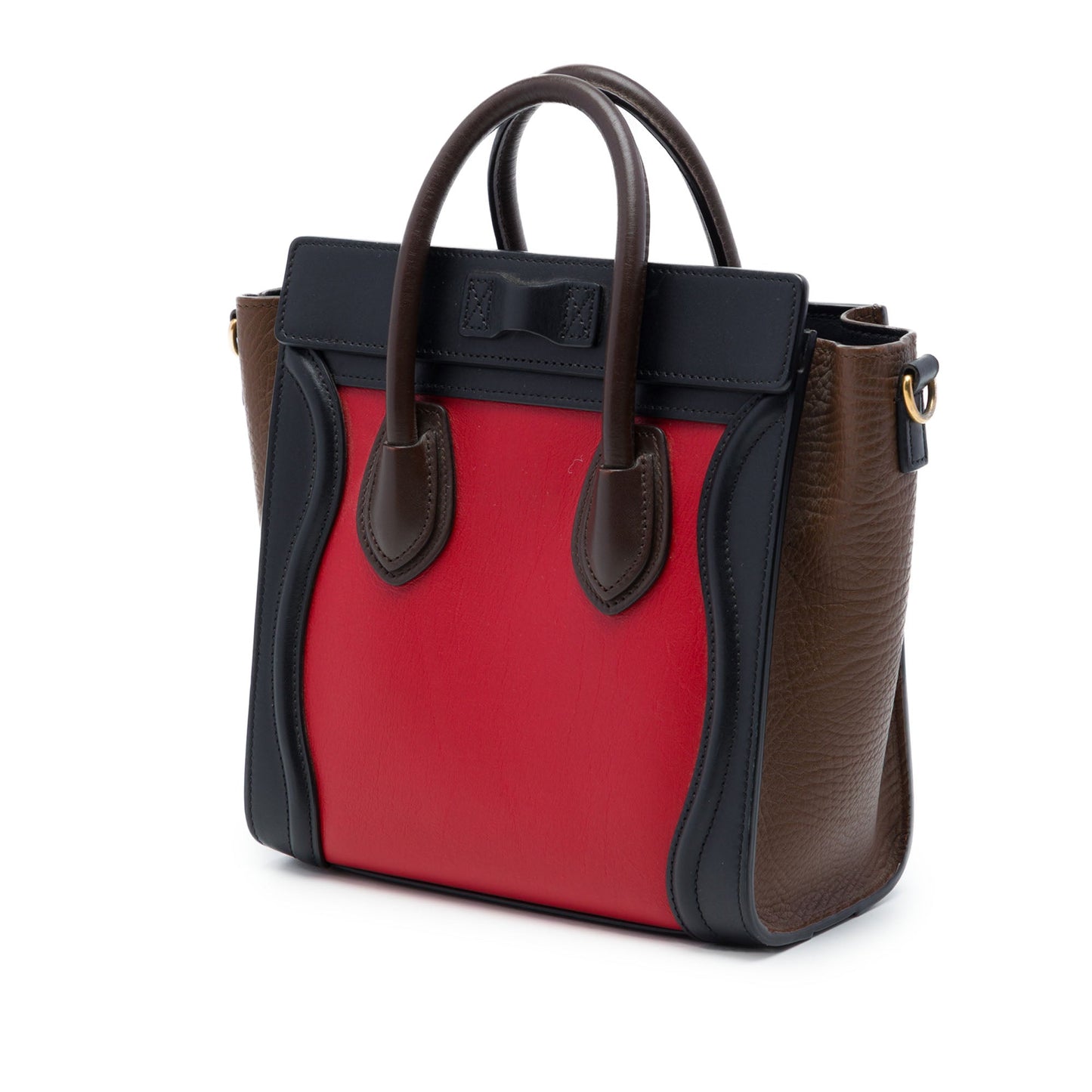 Celine Nano Tricolor Leather Luggage Tote