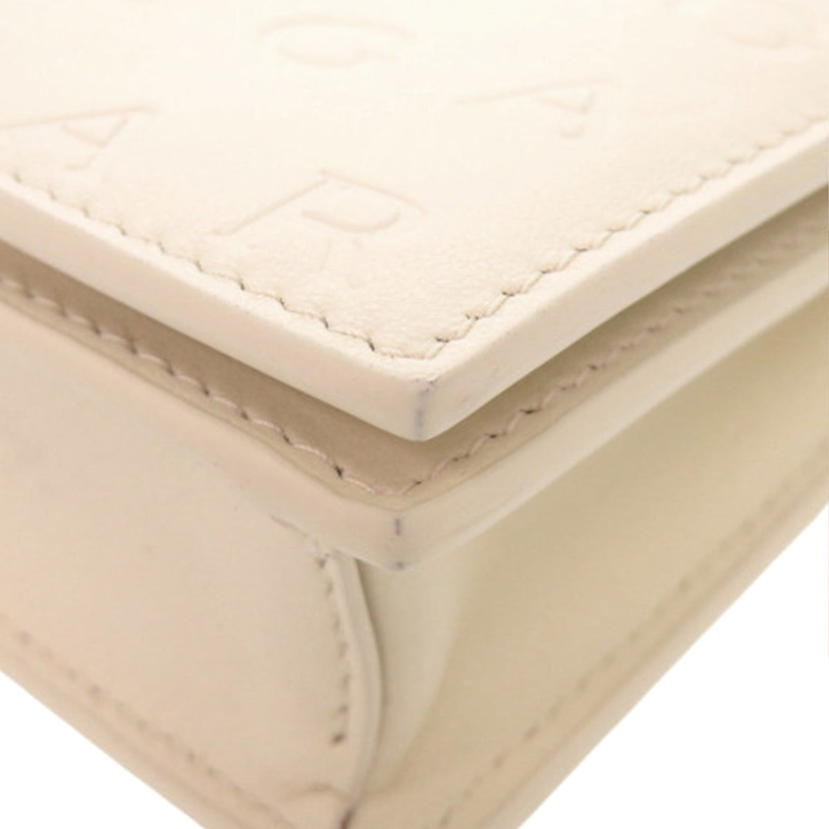 Bvlgari Leather Infinitum Wallet on Chain — White