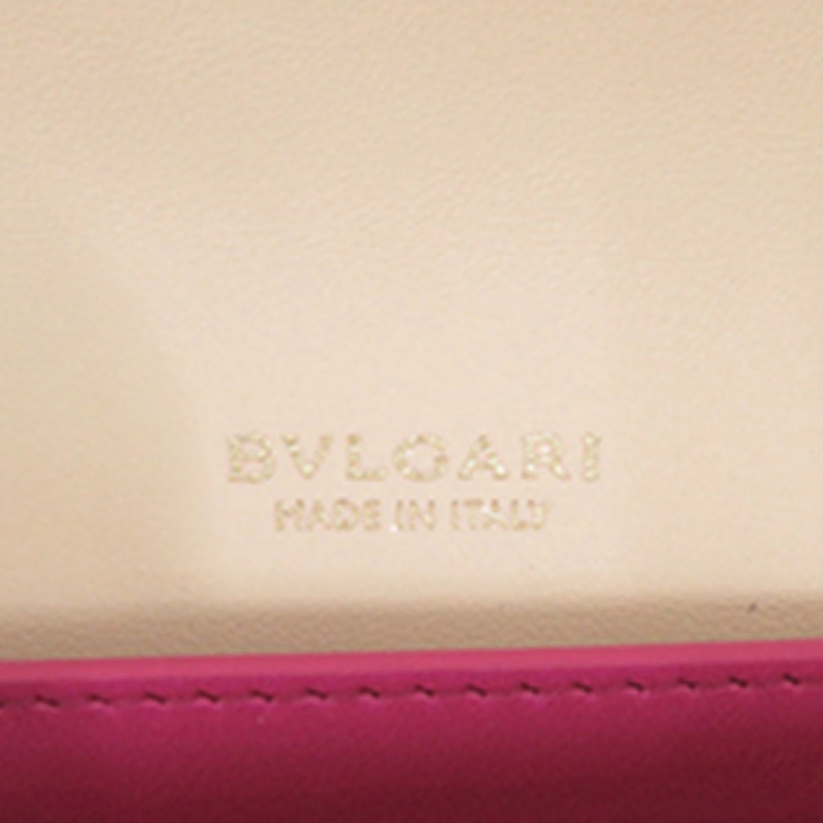 Bvlgari Leather Infinitum Wallet on Chain — White