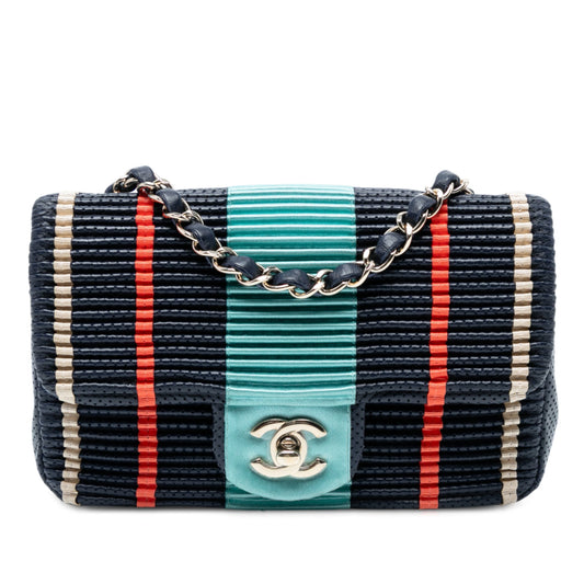Chanel New Mini Pleated Perforated Lambskin Single Flap