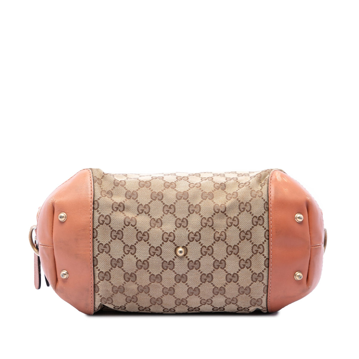 Gucci GG Canvas Heart Bit Satchel — Beige