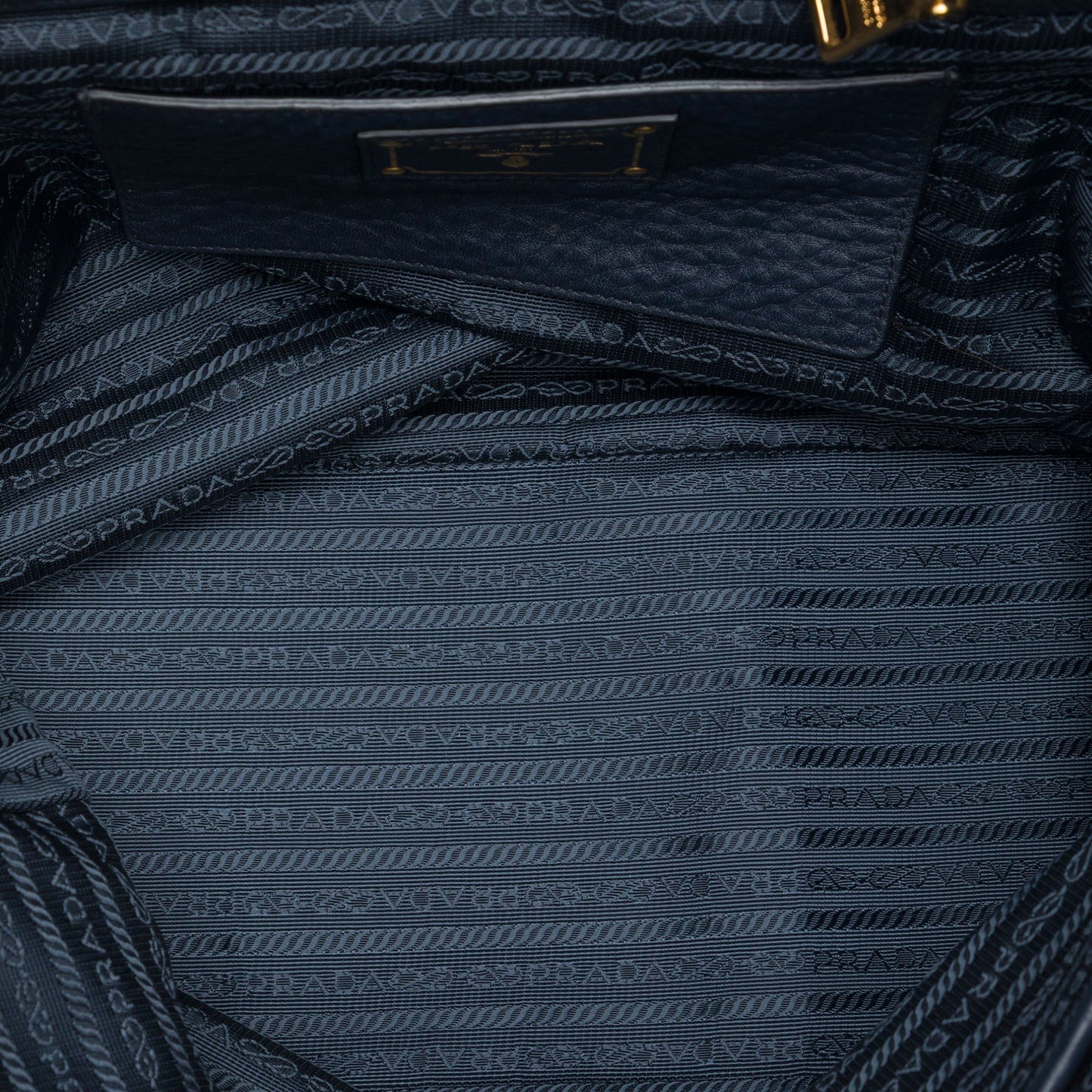Prada Vitello Daino Side Zip Open Convertible Tote