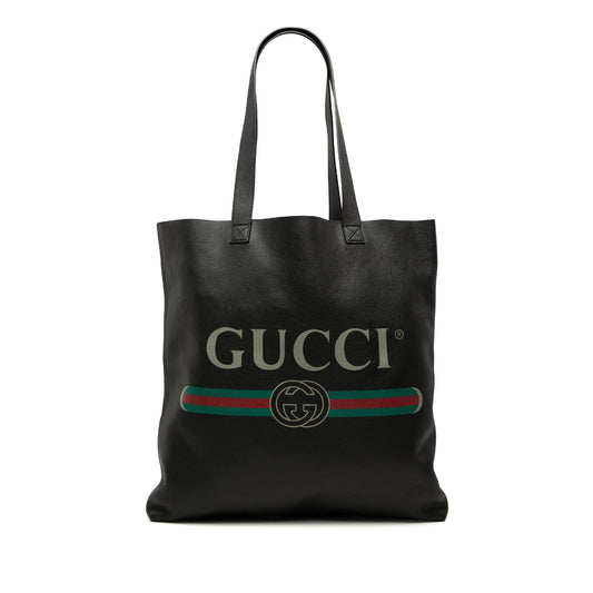Gucci Calfskin Logo Tote