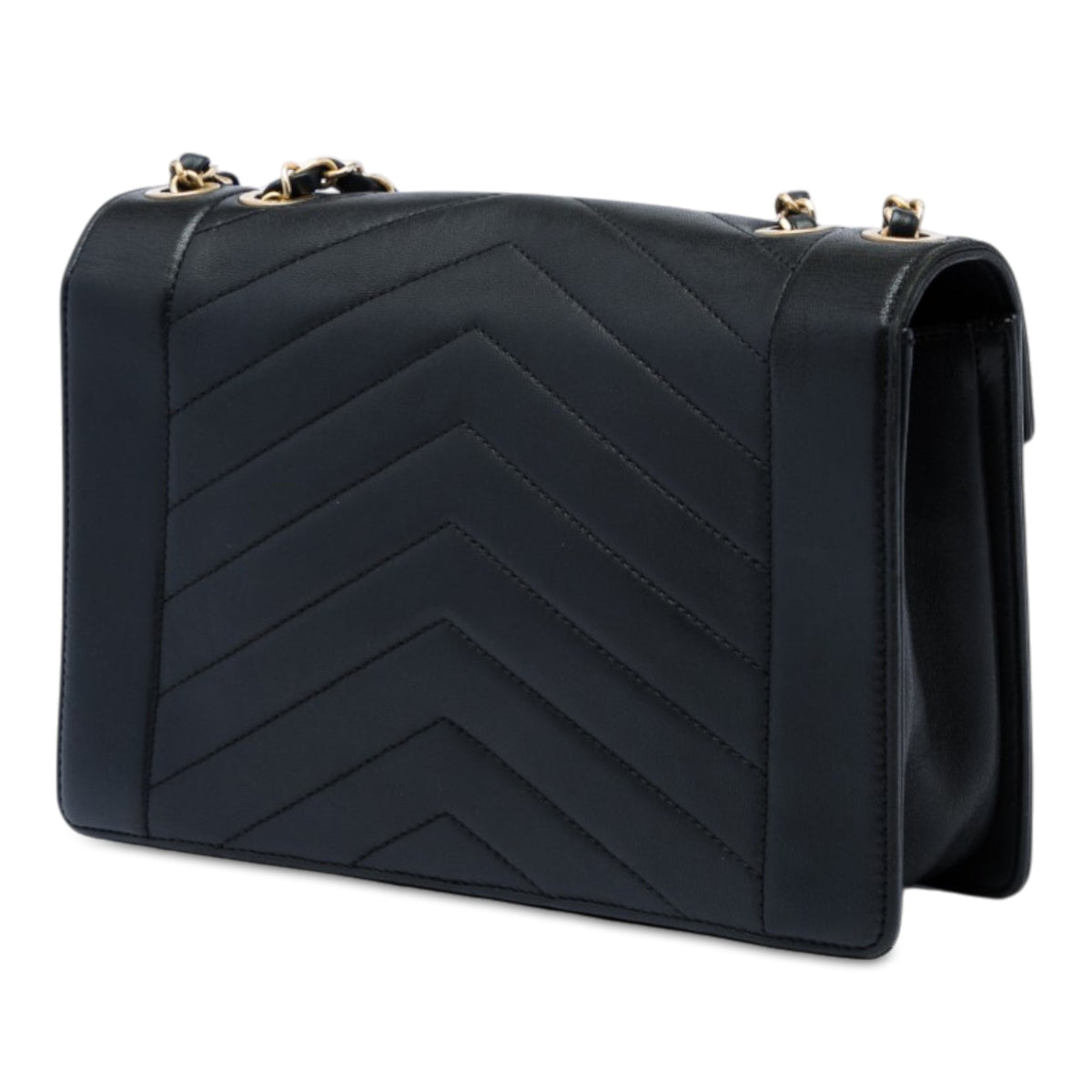 Chanel Medium Reversed Chevron Lambskin Flap