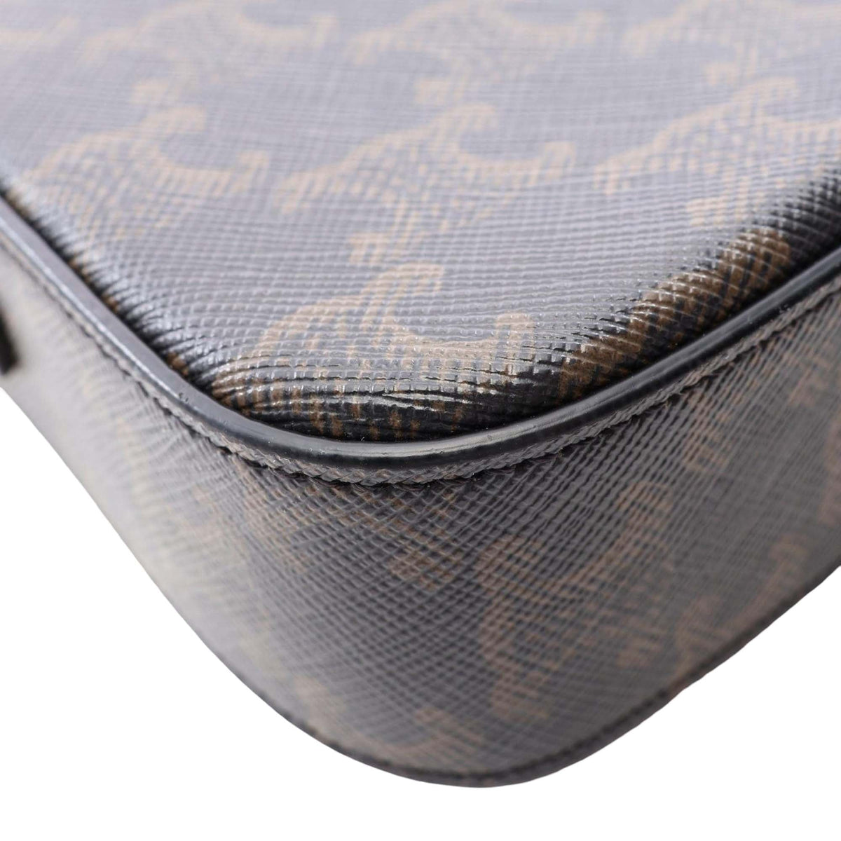 Celine Triomphe Coated Canvas Claude Shoulder Bag