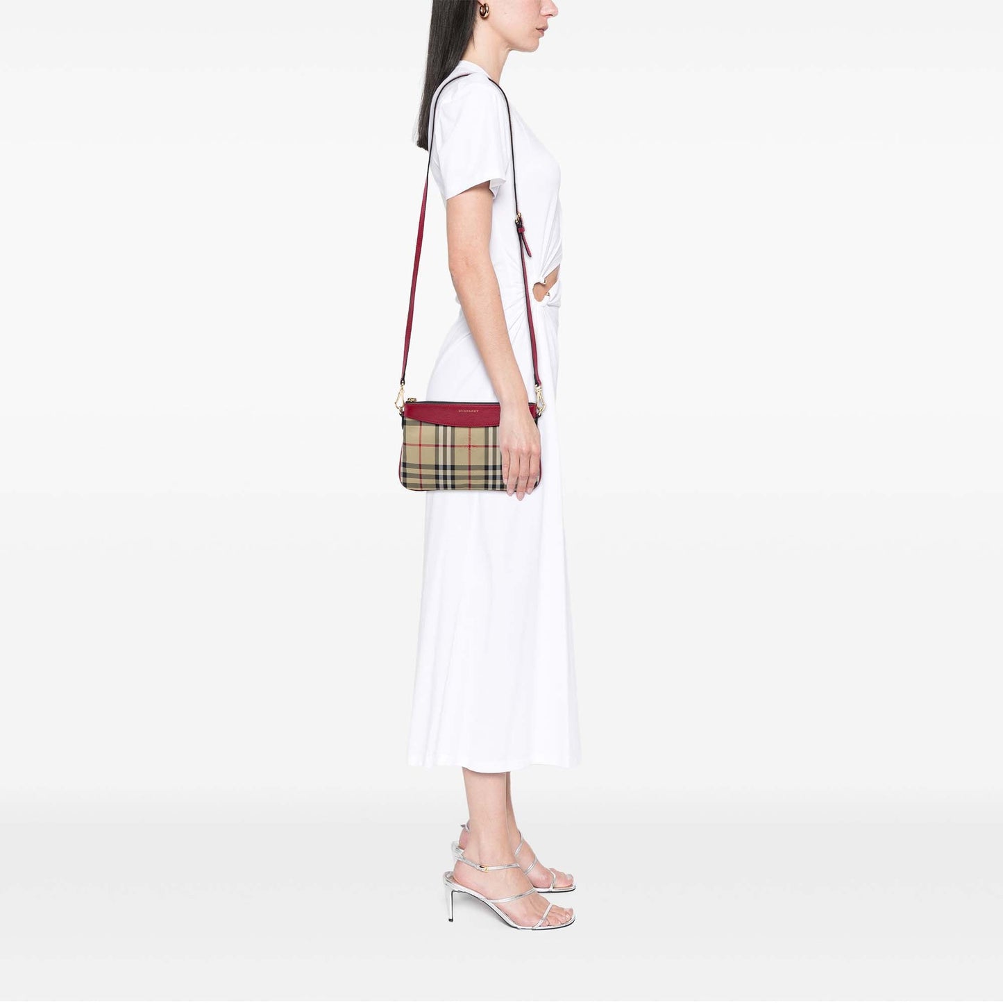 Burberry Haymarket Check Nylon Peyton Crossbody