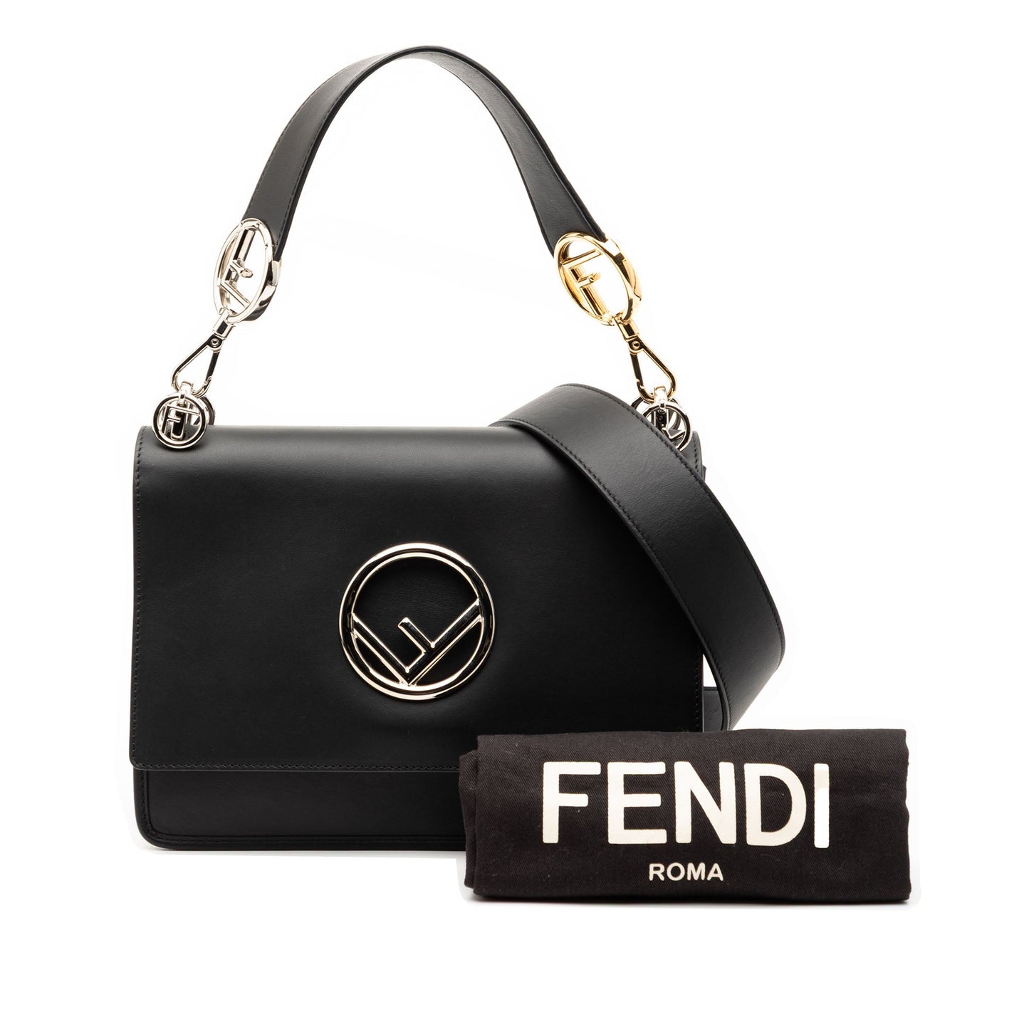 Fendi Smooth Leather Kan I F Satchel