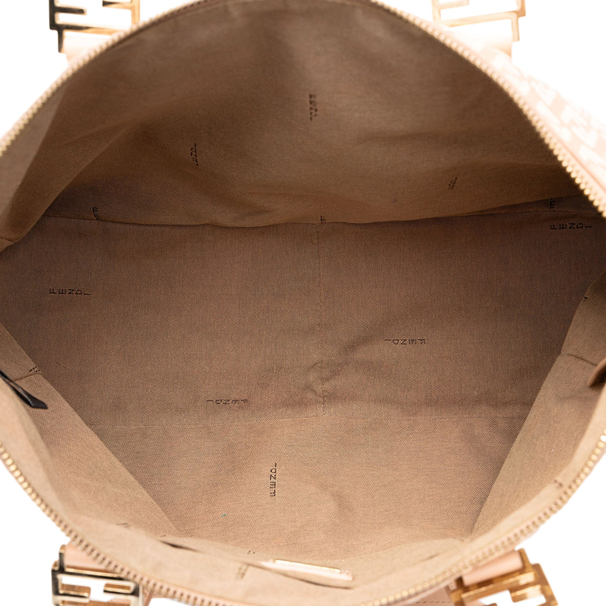 Fendi Zucchino Canvas Tote — Pink