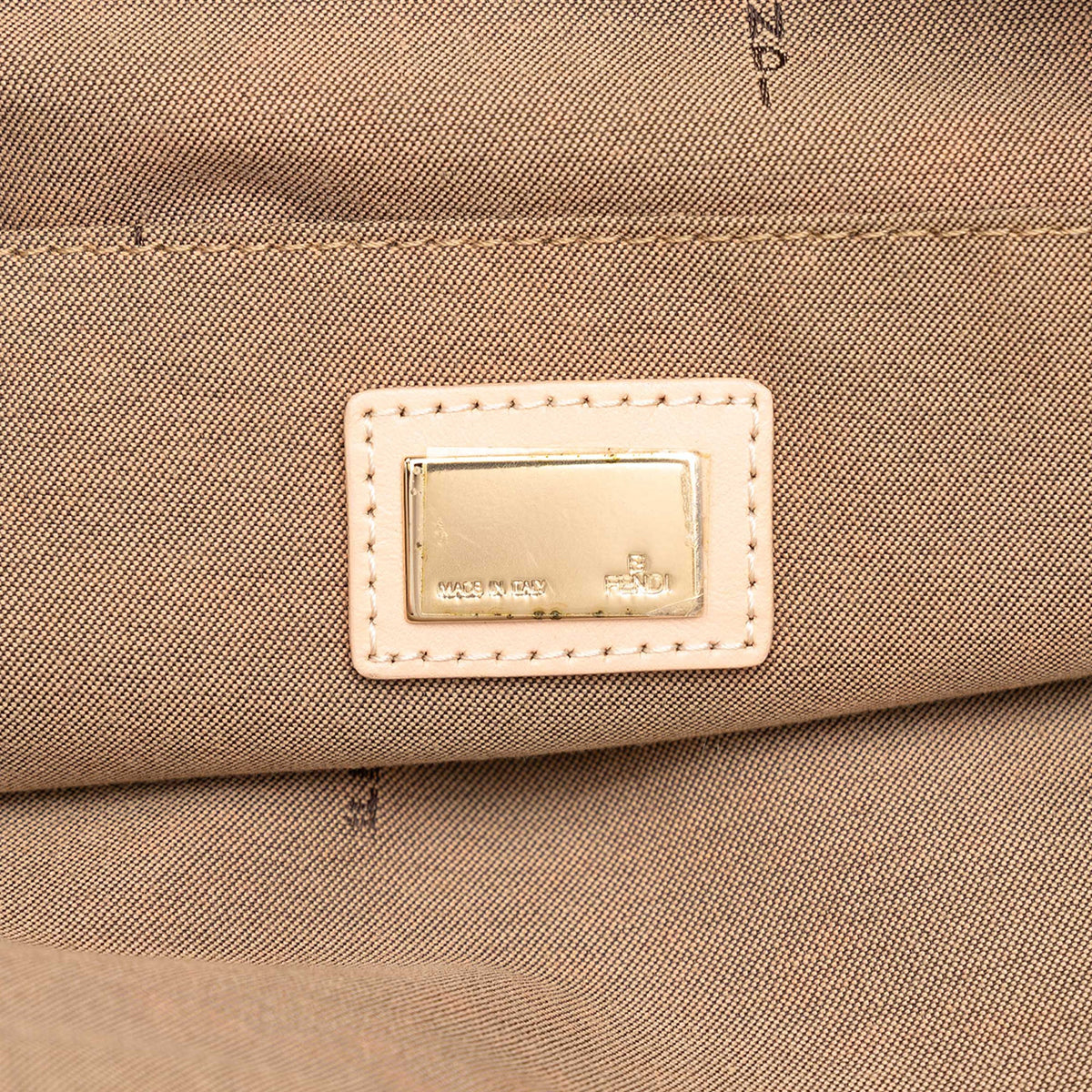 Fendi Zucchino Canvas Tote — Pink