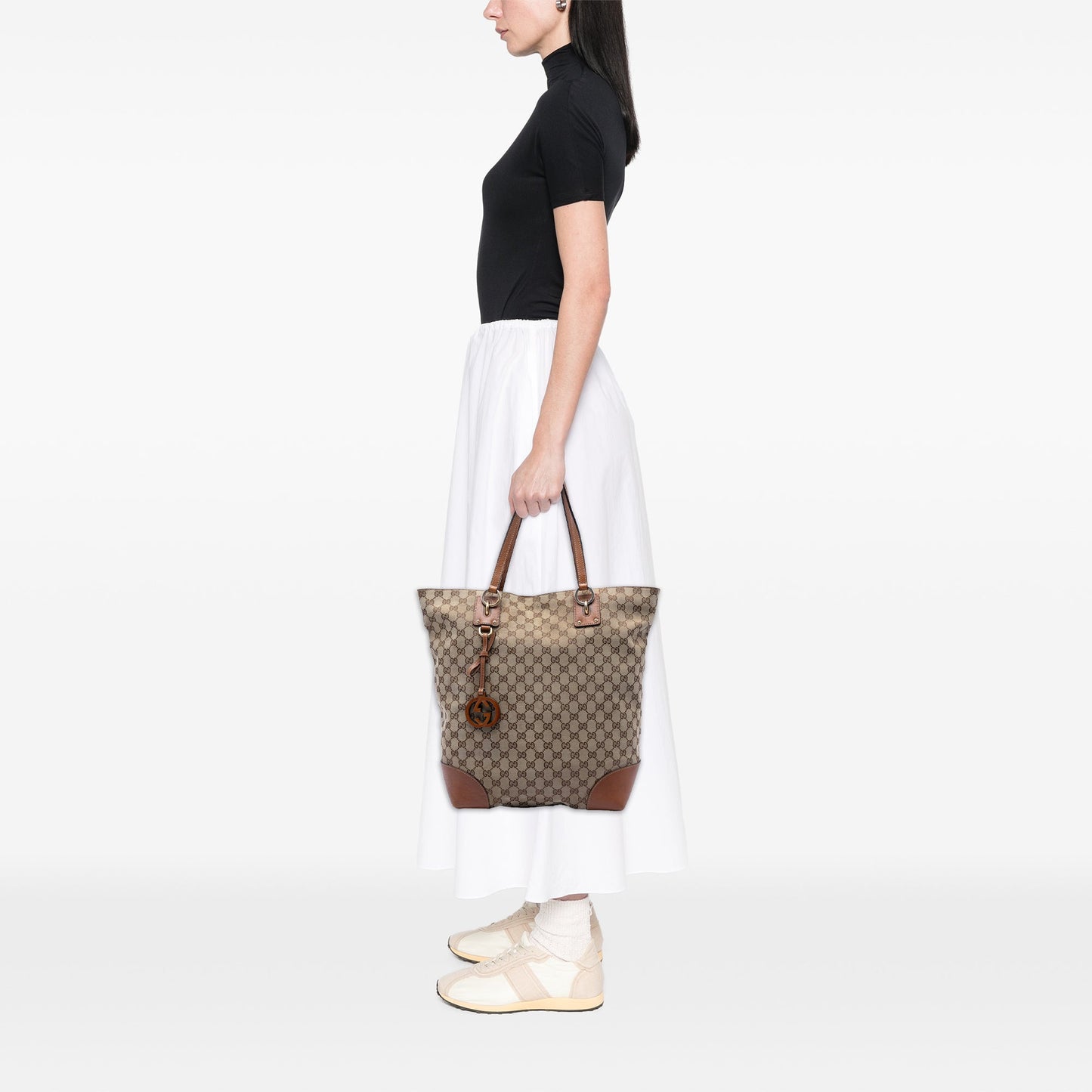 Gucci Large GG Canvas GG Charm Tote