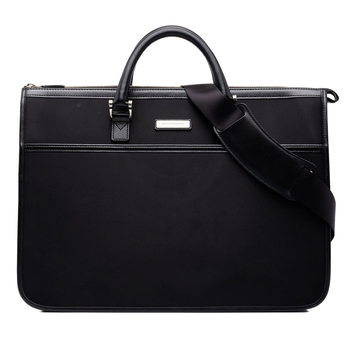 Burberry Nylon Business Bag — Black