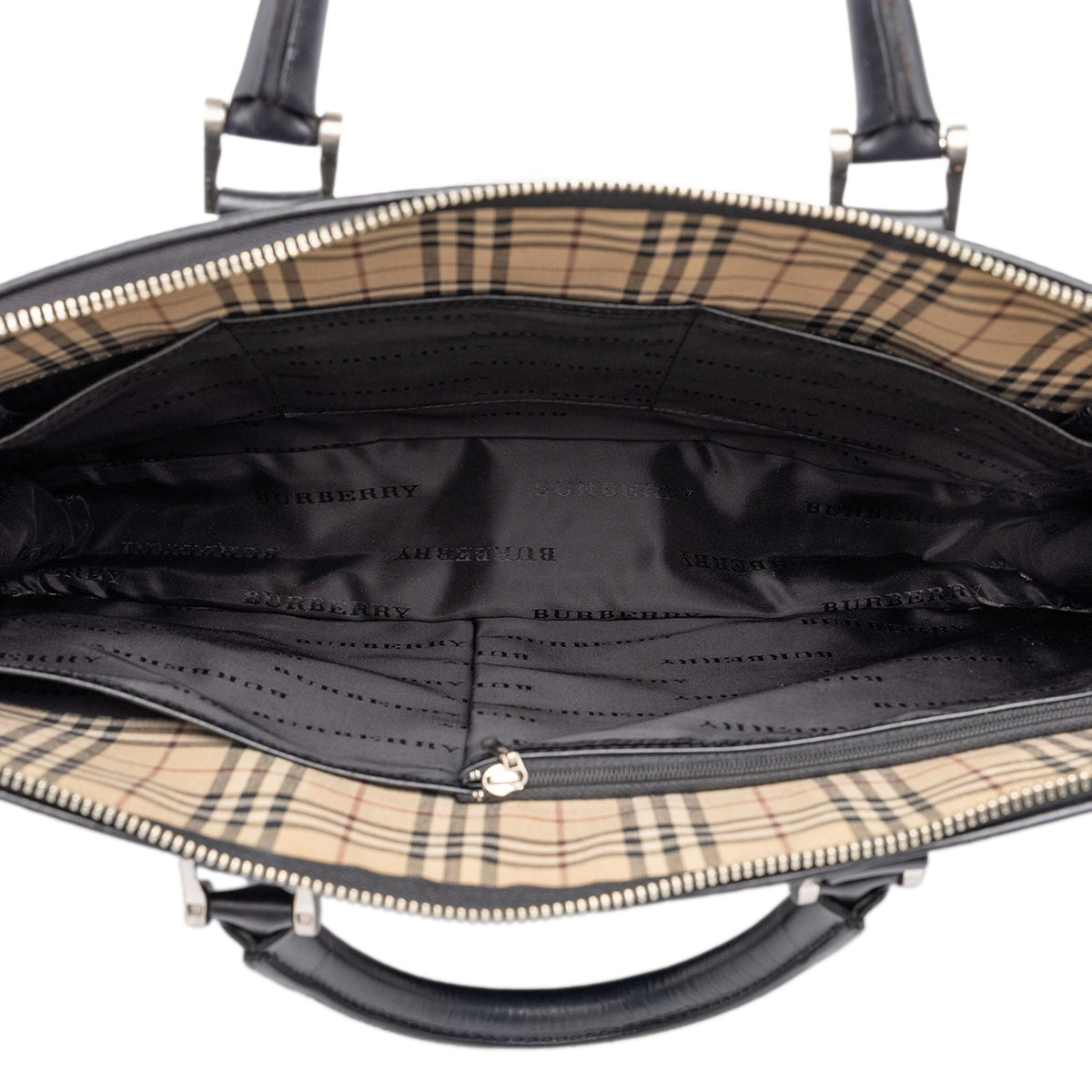 Burberry Nylon Business Bag — Black