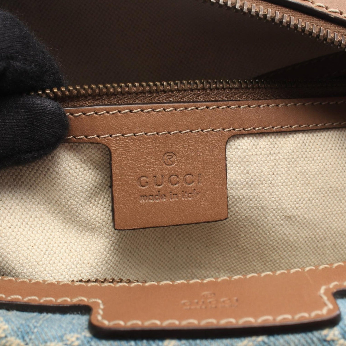 Gucci Small GG Denim Joy Boston Bag